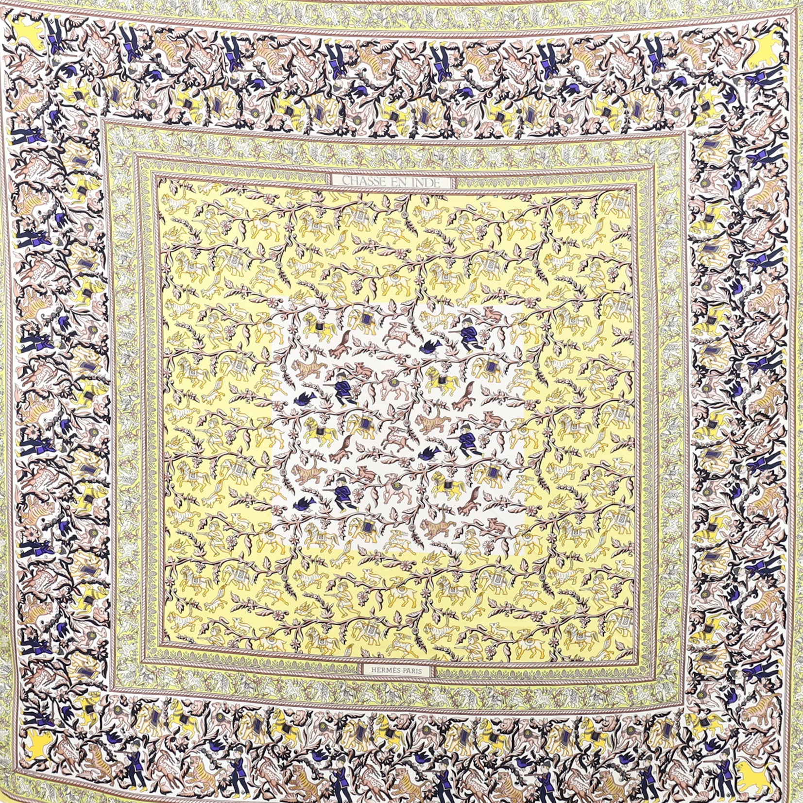 Hermès Chasse En Inde Silk Scarf