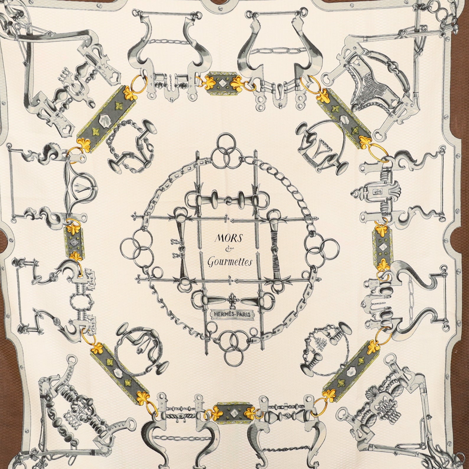 Hermès Mors & Gourmettes Silk Scarf