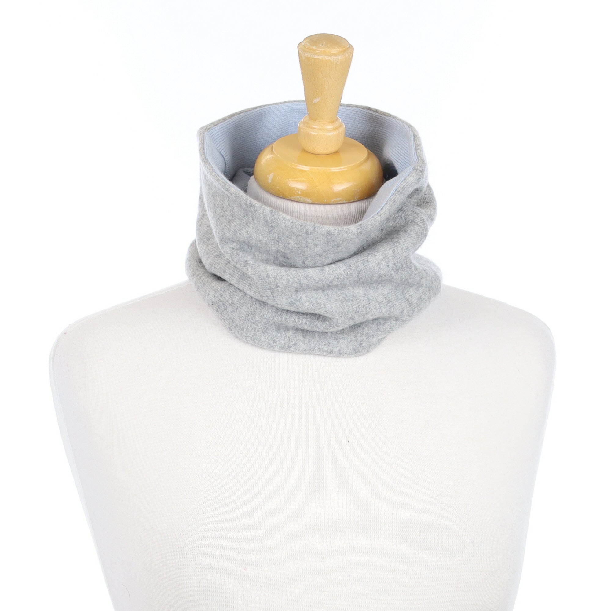 Light Grey and Pale Blue Neck Warmer