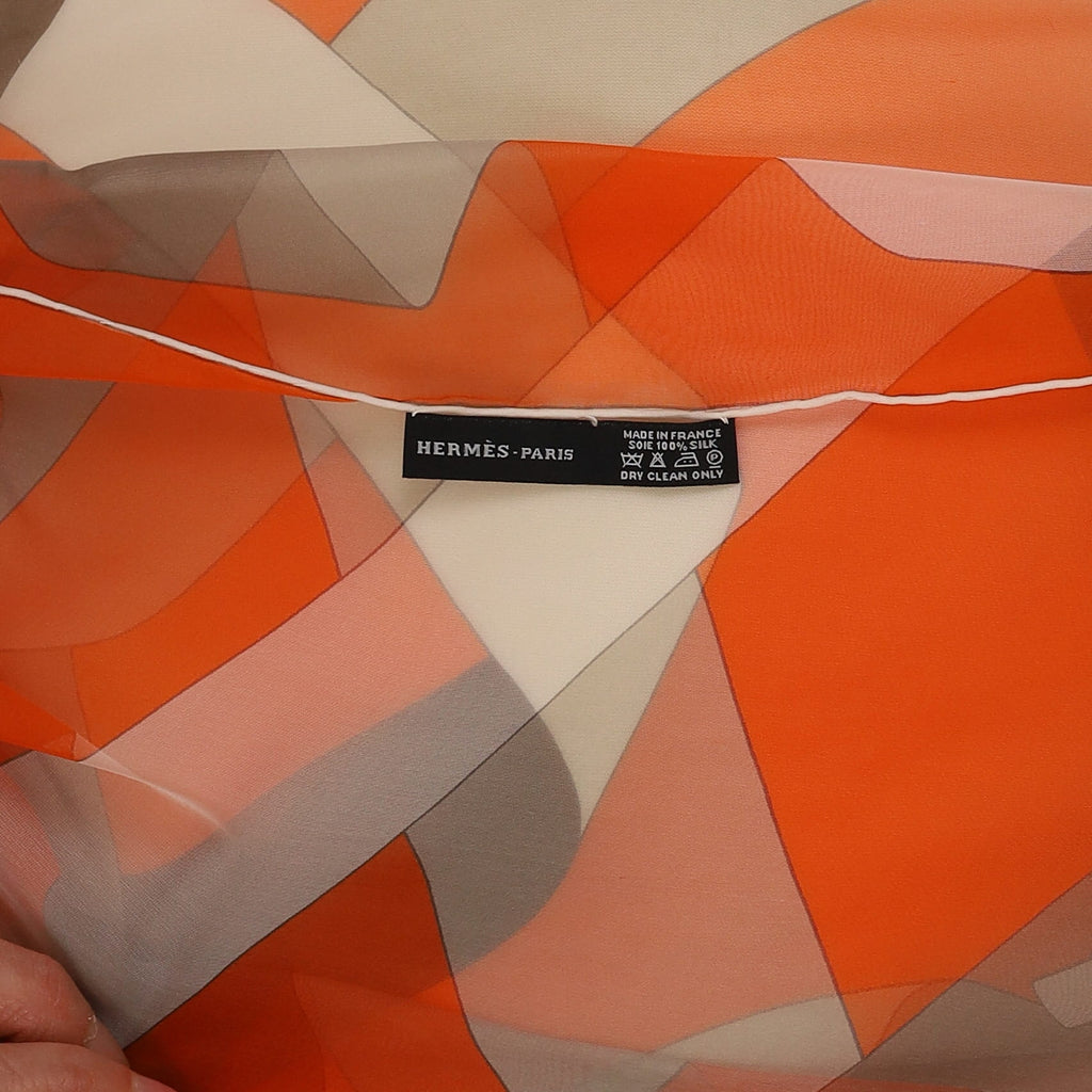Hermès En Duo Silk Mousselline With Tassels