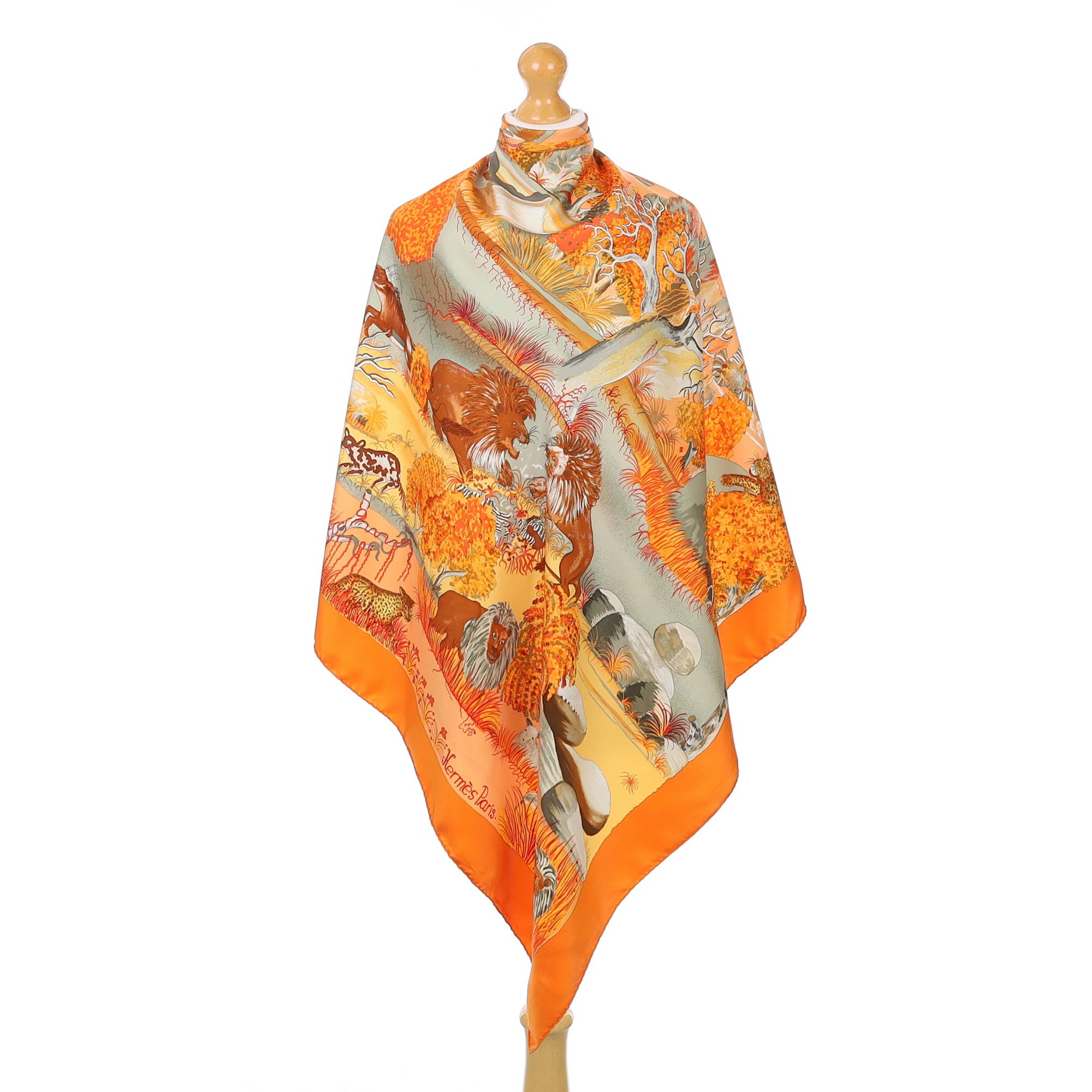 Hermès Nuba Mountain Vintage Silk Scarf