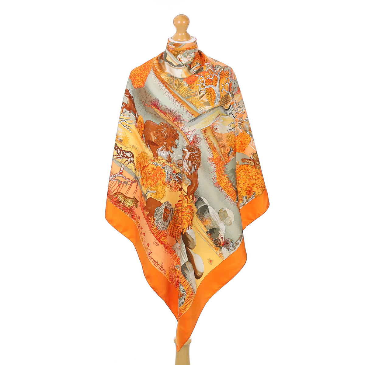 Hermès Nuba Mountain Vintage Silk Scarf