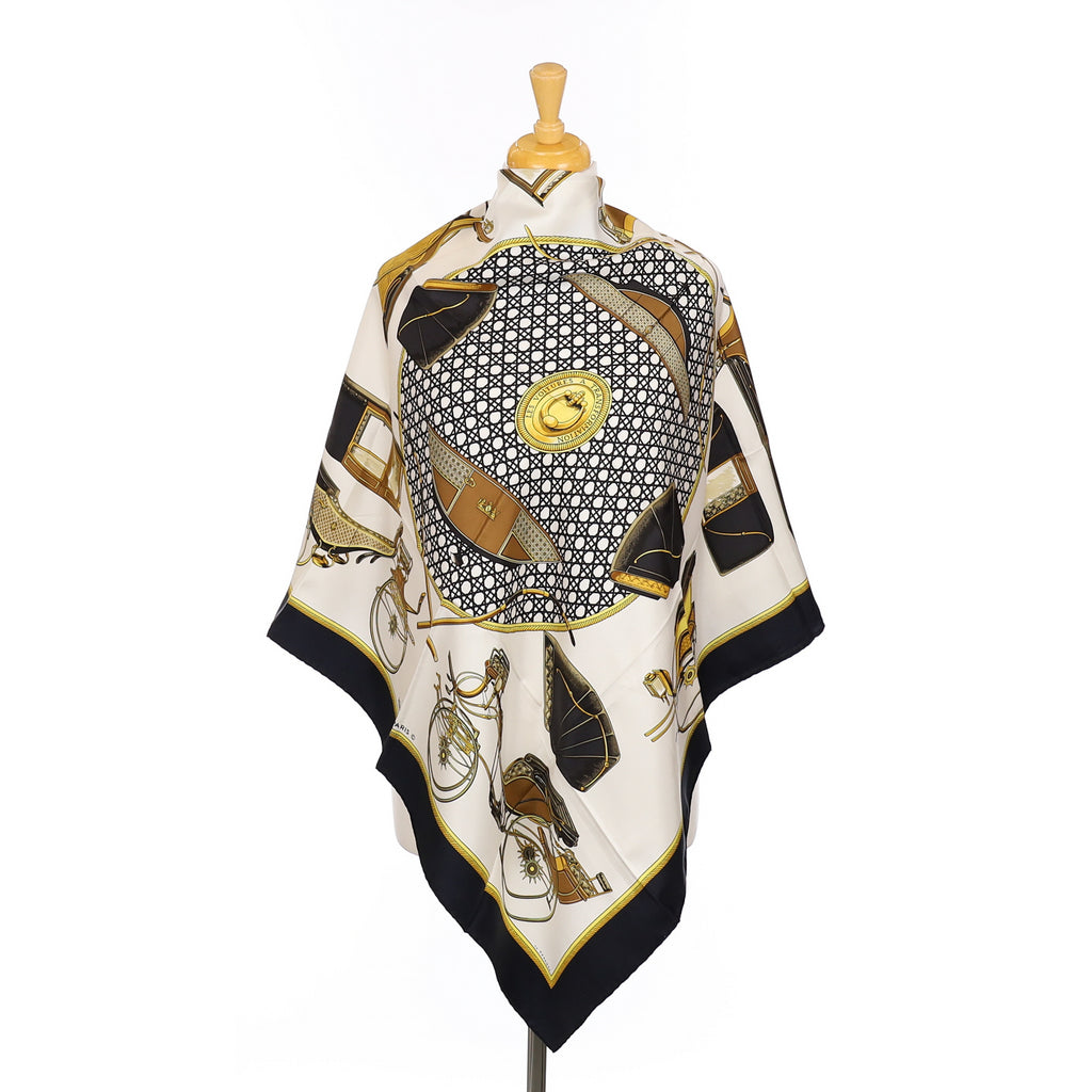 Unworn Hermès Les Voitures a Transformation Silk Scarf