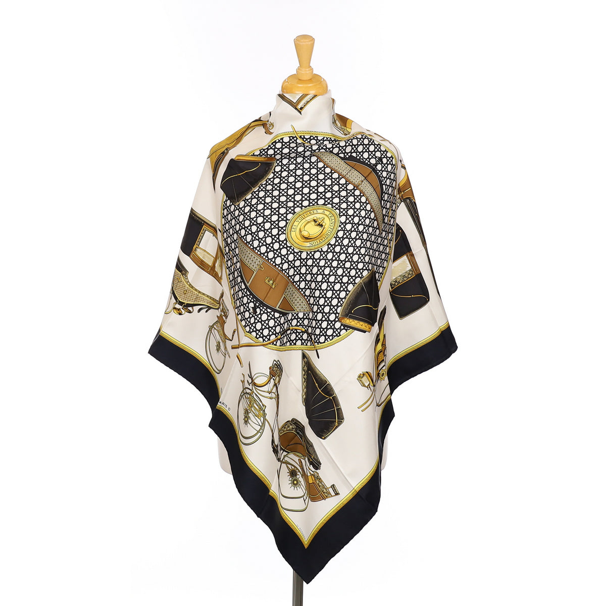 Unworn Hermès Les Voitures a Transformation Silk Scarf