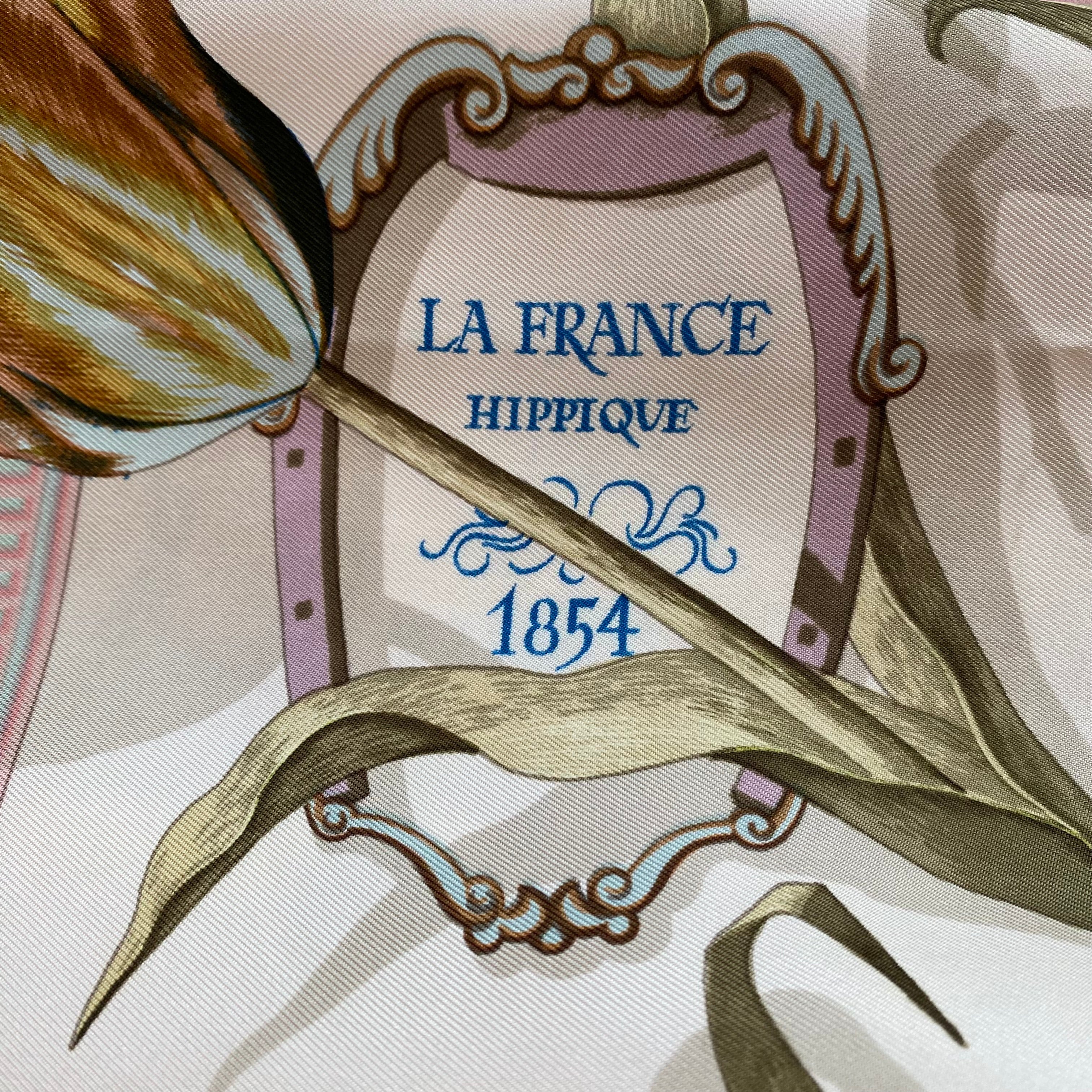 Hermès La France Hippique Silk Scarf Rare