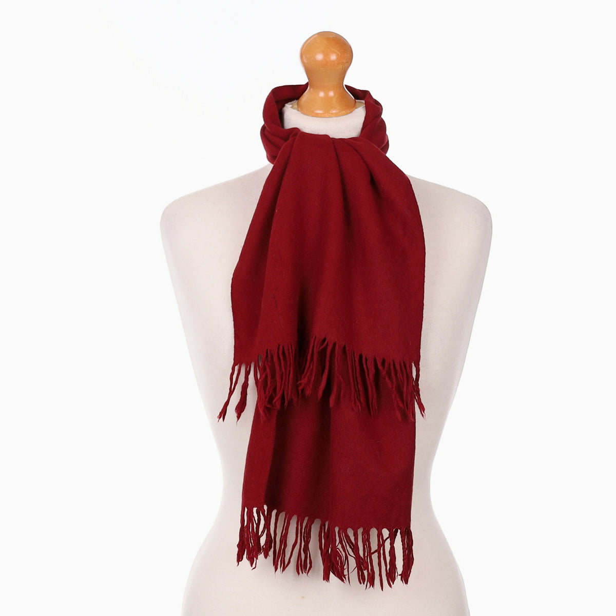 Burgundy Cashmere Woven Scarf