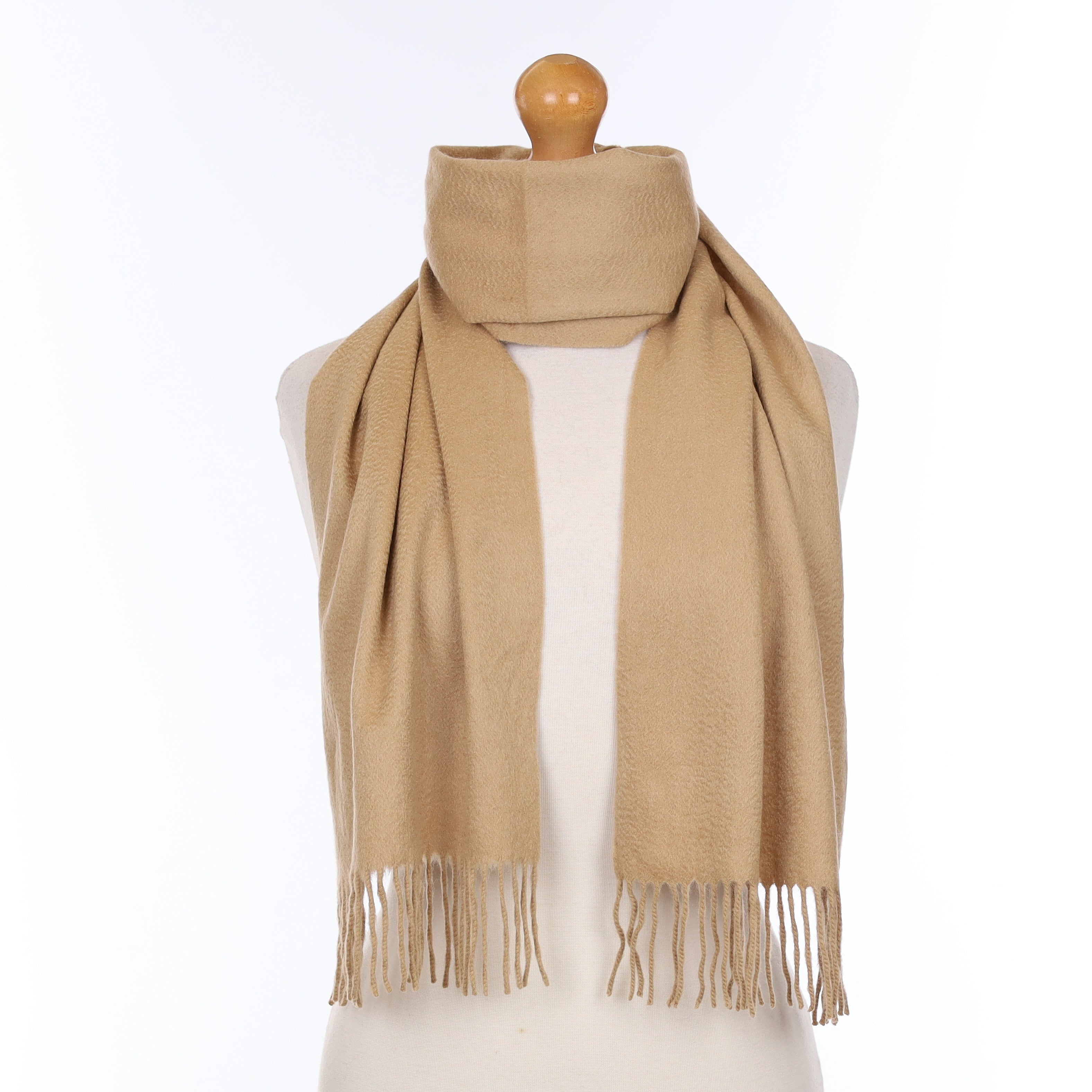 Caramel Brown Cashmere Woven Scarf