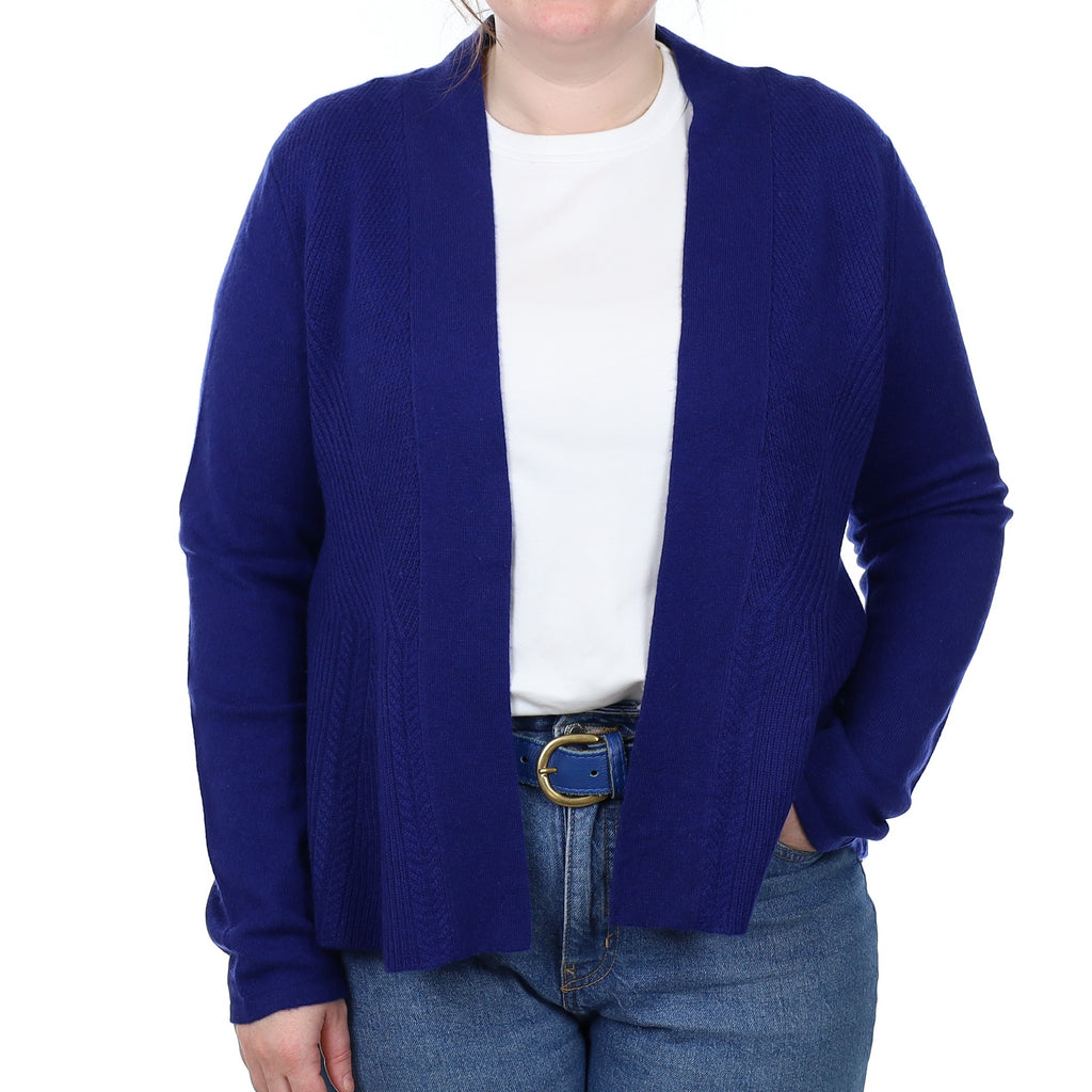 Admiral Blue Cashmere Edge to Edge Cardigan Large