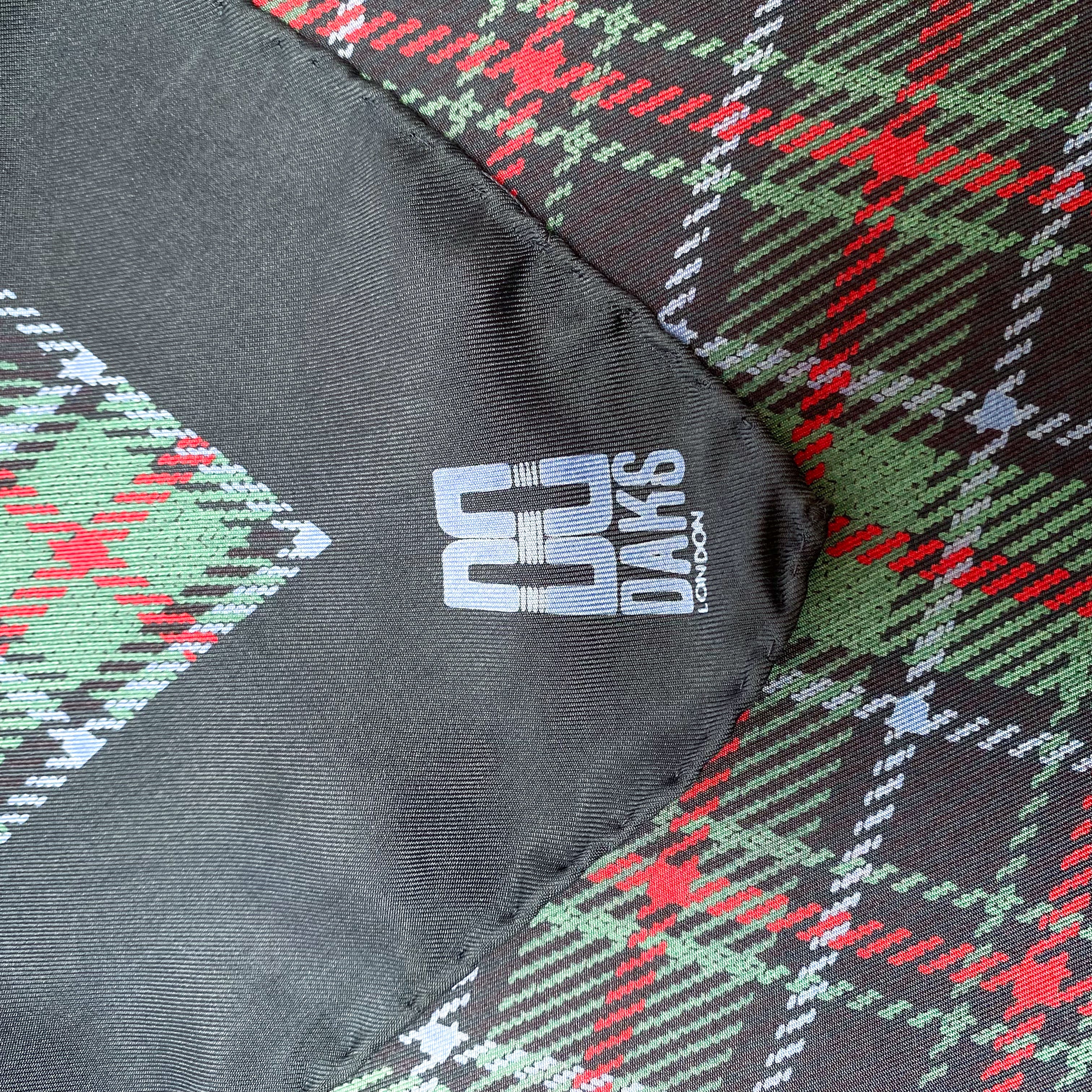 1980s Daks Tartan Vintage Silk Scarf
