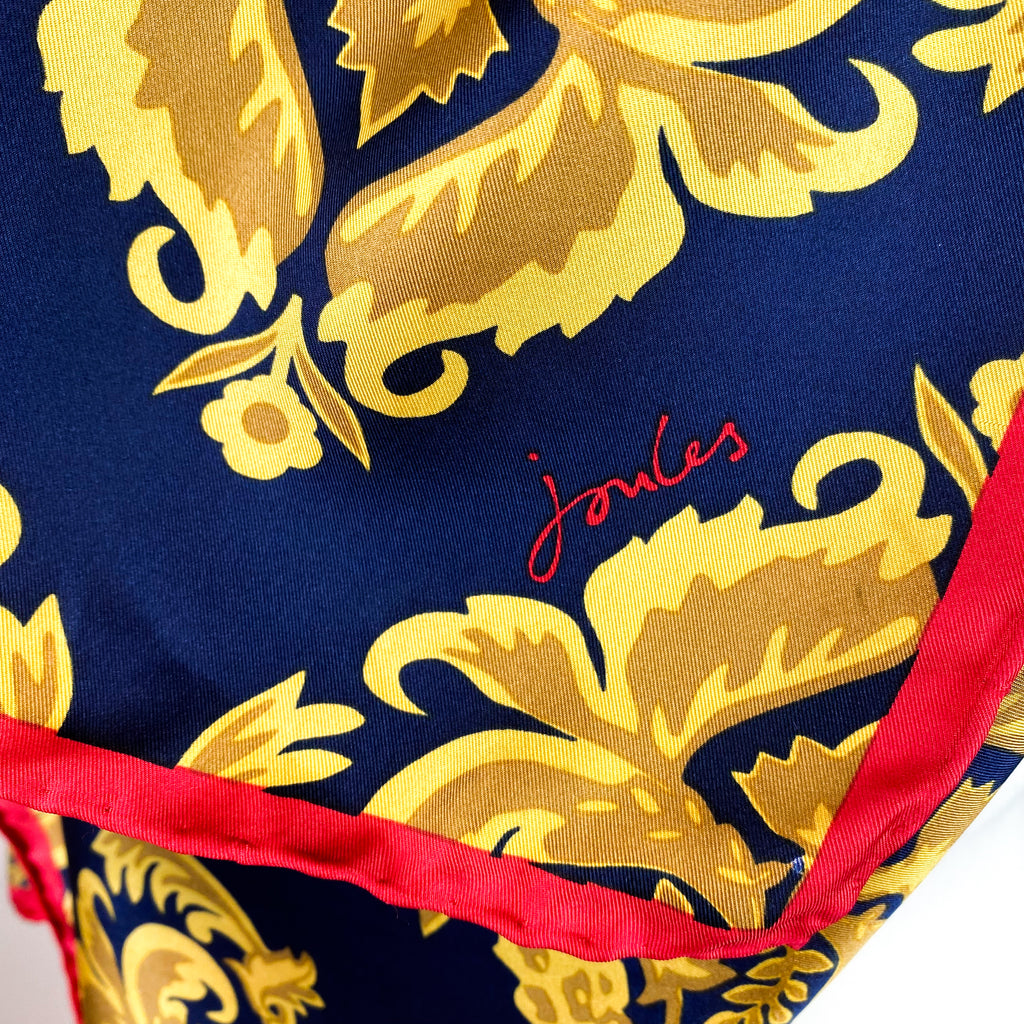 Joules Fleur de Lis Silk Scarf