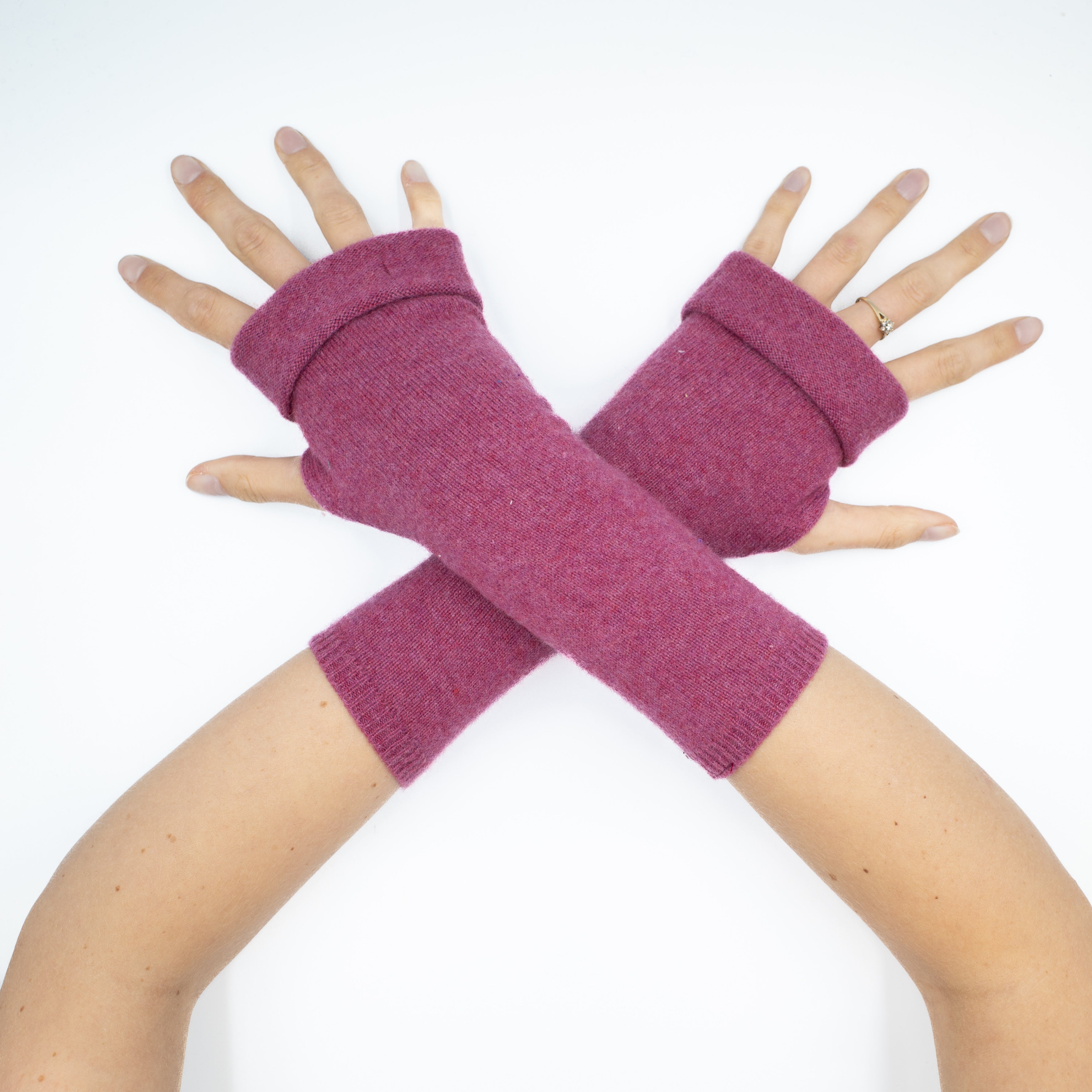 Dragonfruit Pink Fingerless Gloves
