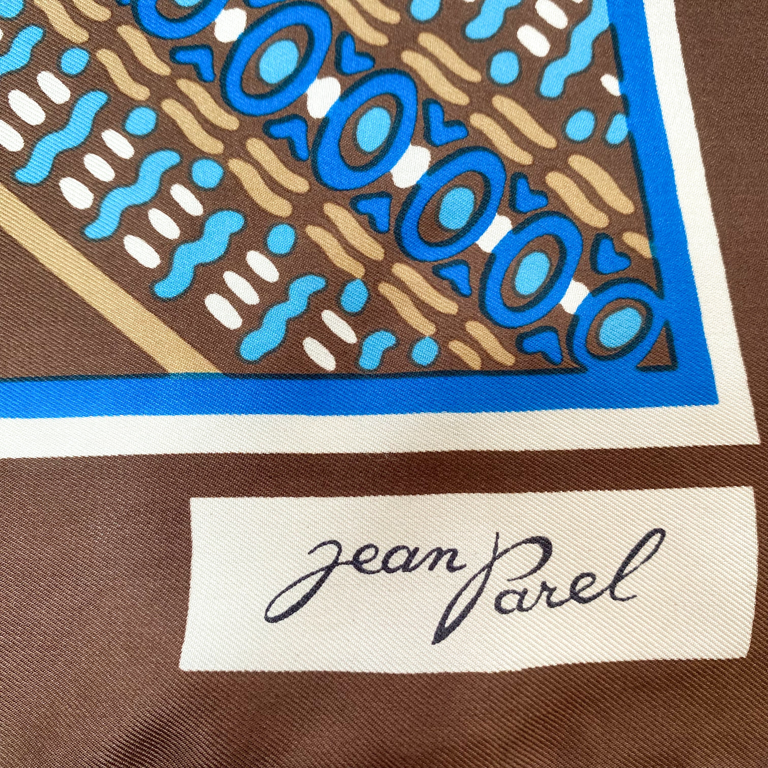 1970s Jean Parel Vintage Silk Scarf