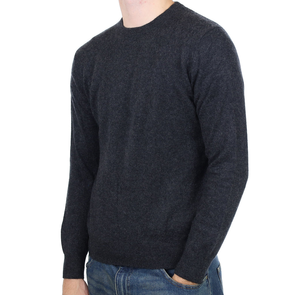 Men’s Strokesman’s Charcoal Grey Cashmere Crew Neck Jumper Medium