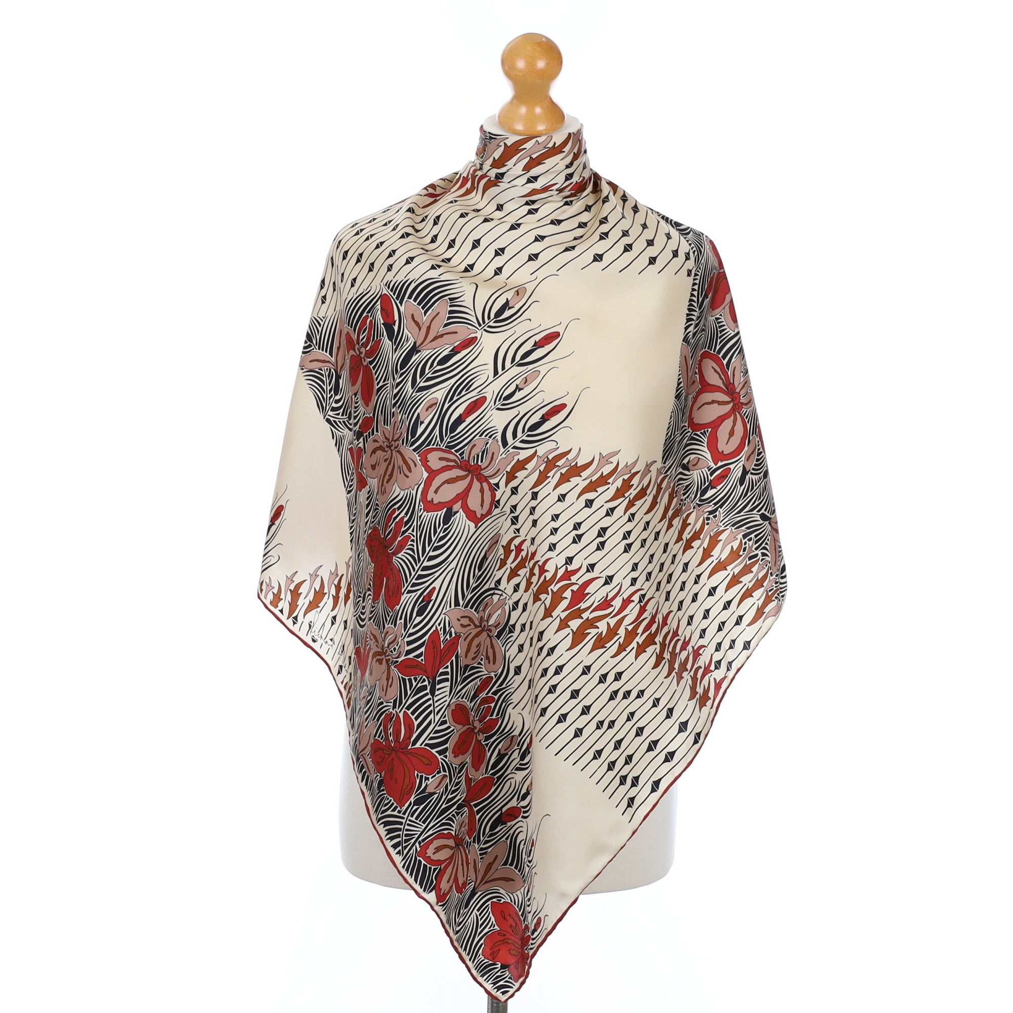 1970s Richard Allan Vintage Silk Scarf