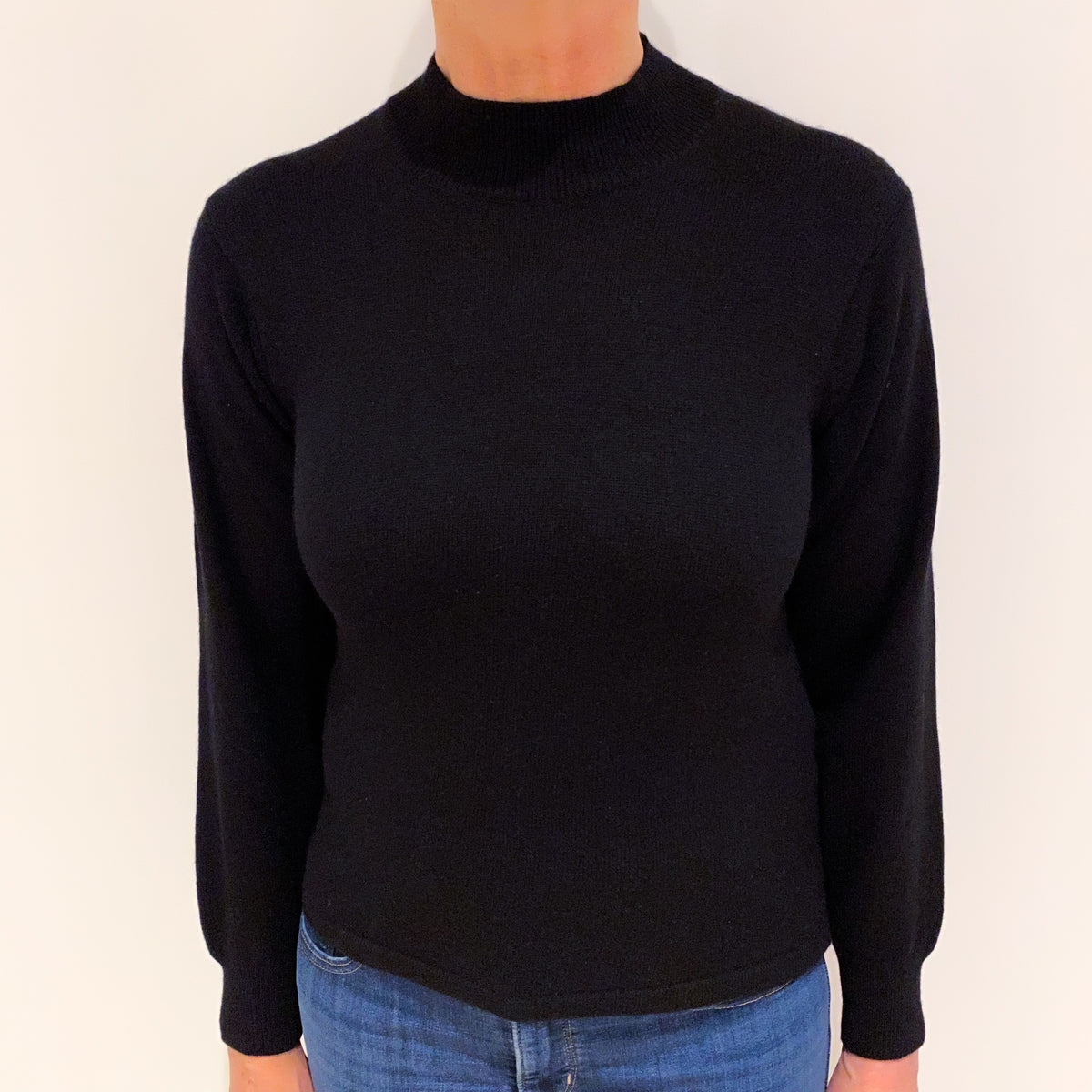 Black Cashmere Turtle Neck Jumper Medium