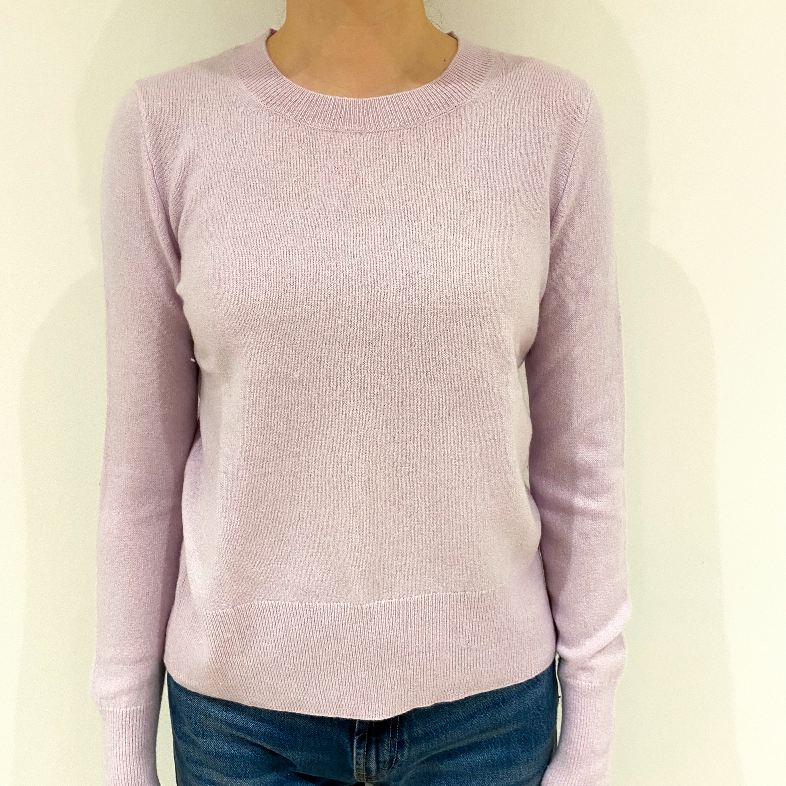 Pale Purple Cashmere Crew Neck Jumper Extra Small