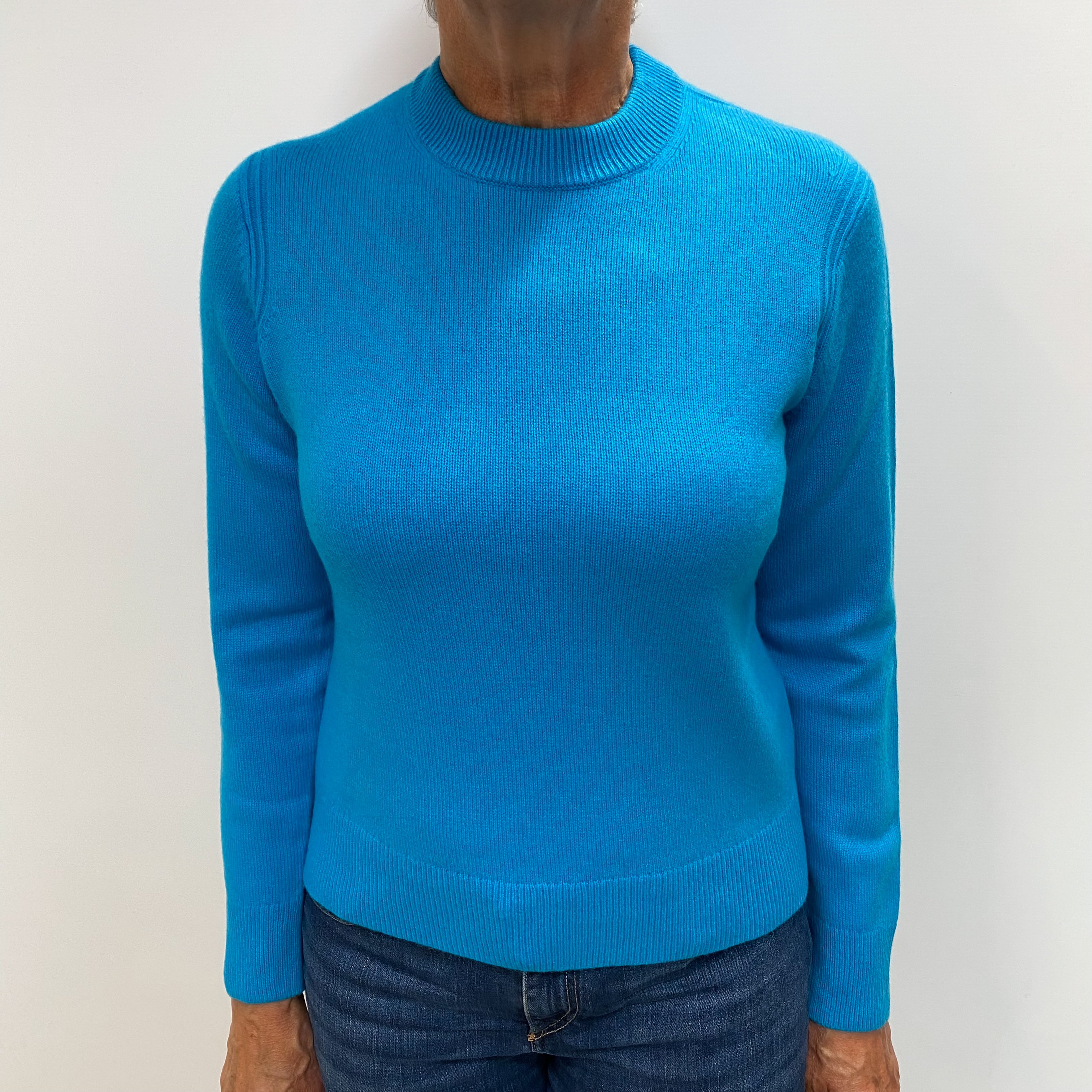Cos Turquoise Cashmere Crew Neck Jumper Medium