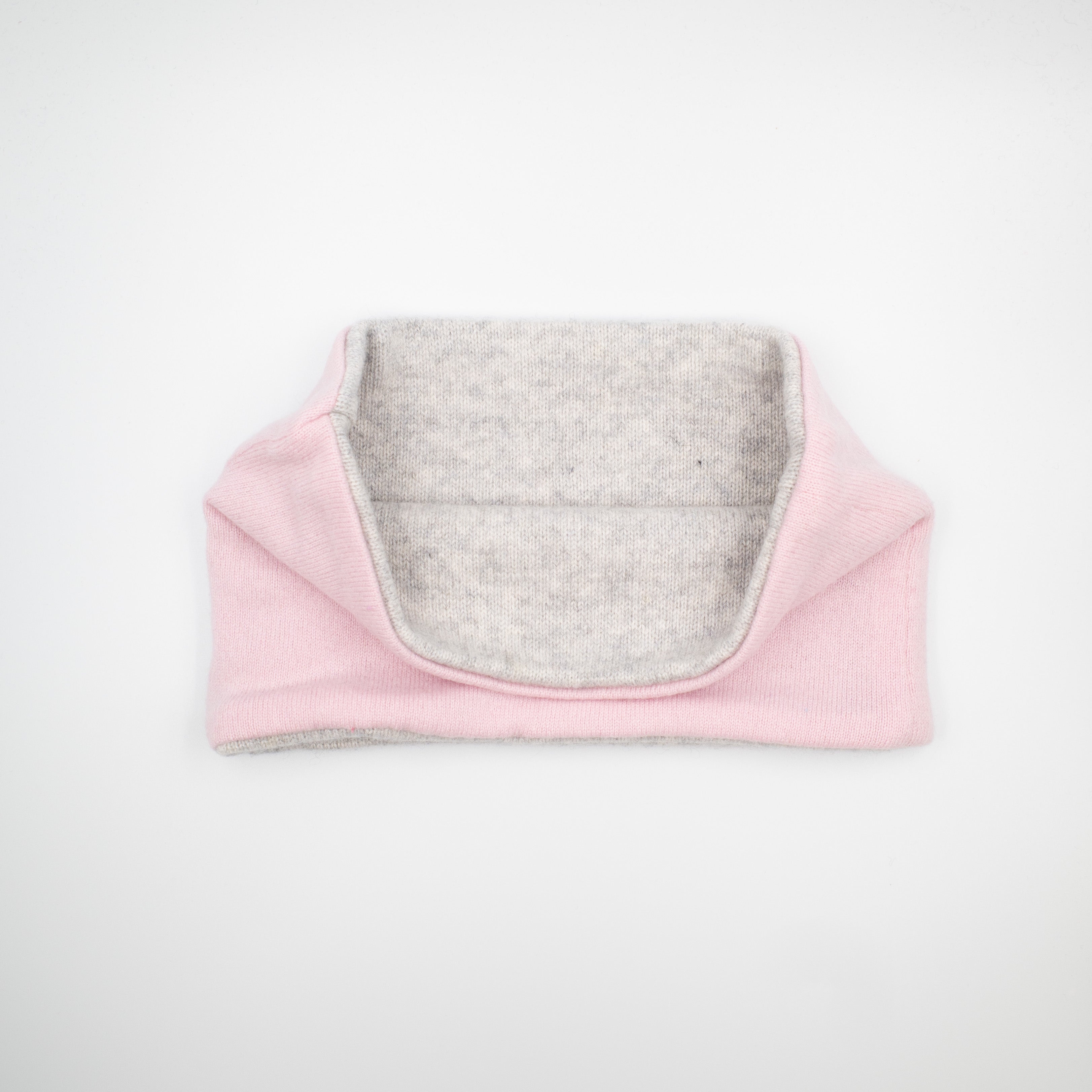 Carnation Pink and Grey Neck Warmer