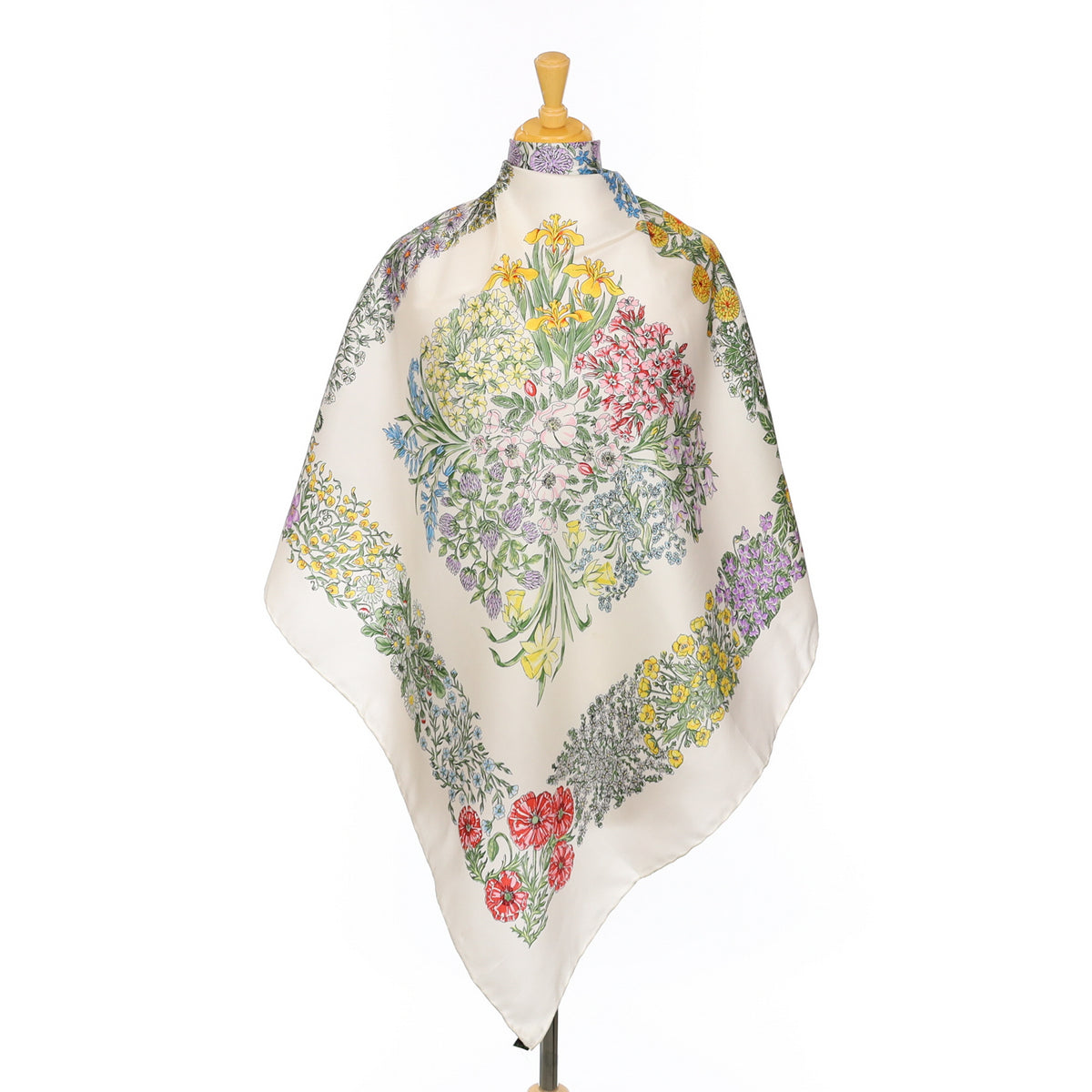 Immaculate Harrods Spring Flower Silk Scarf