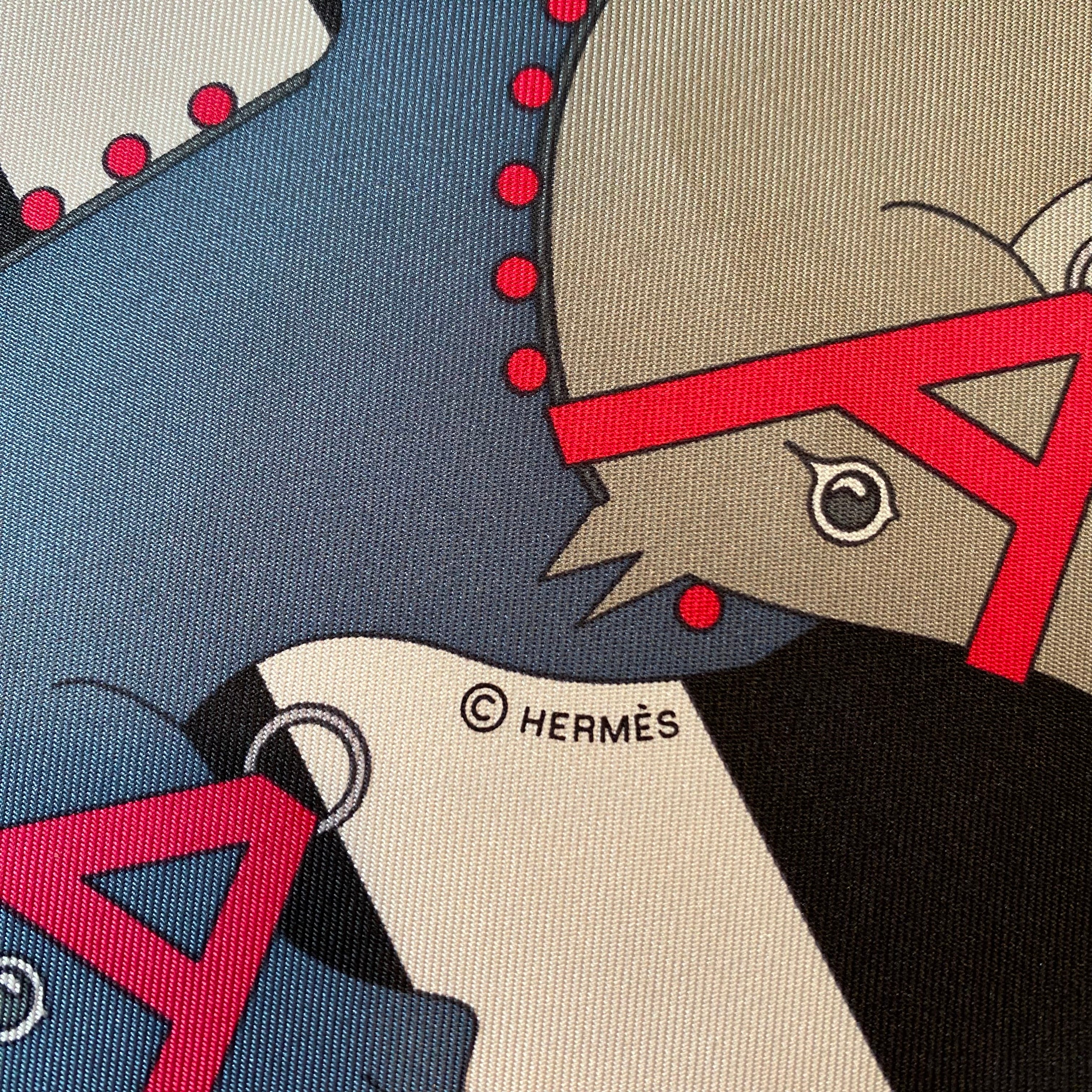 Pristine Hermès Rocabar 45 Silk Scarf