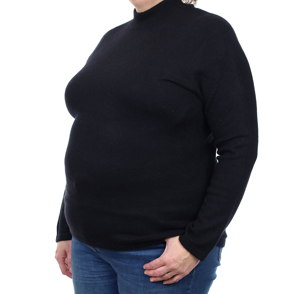 Black Cashmere Turtle Neck Jumper Extra Large