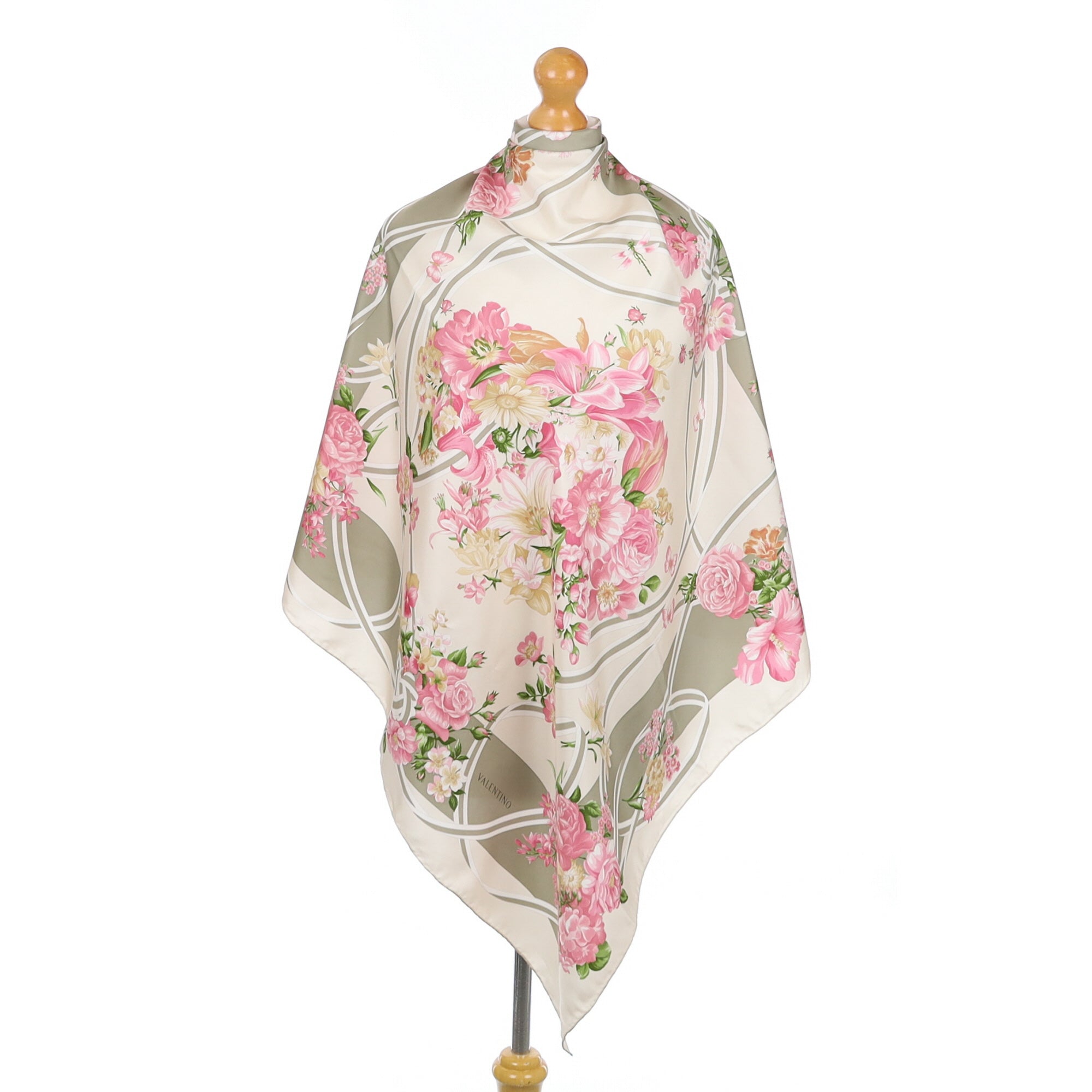 Immaculate Valentino Floral Designer Silk Scarf