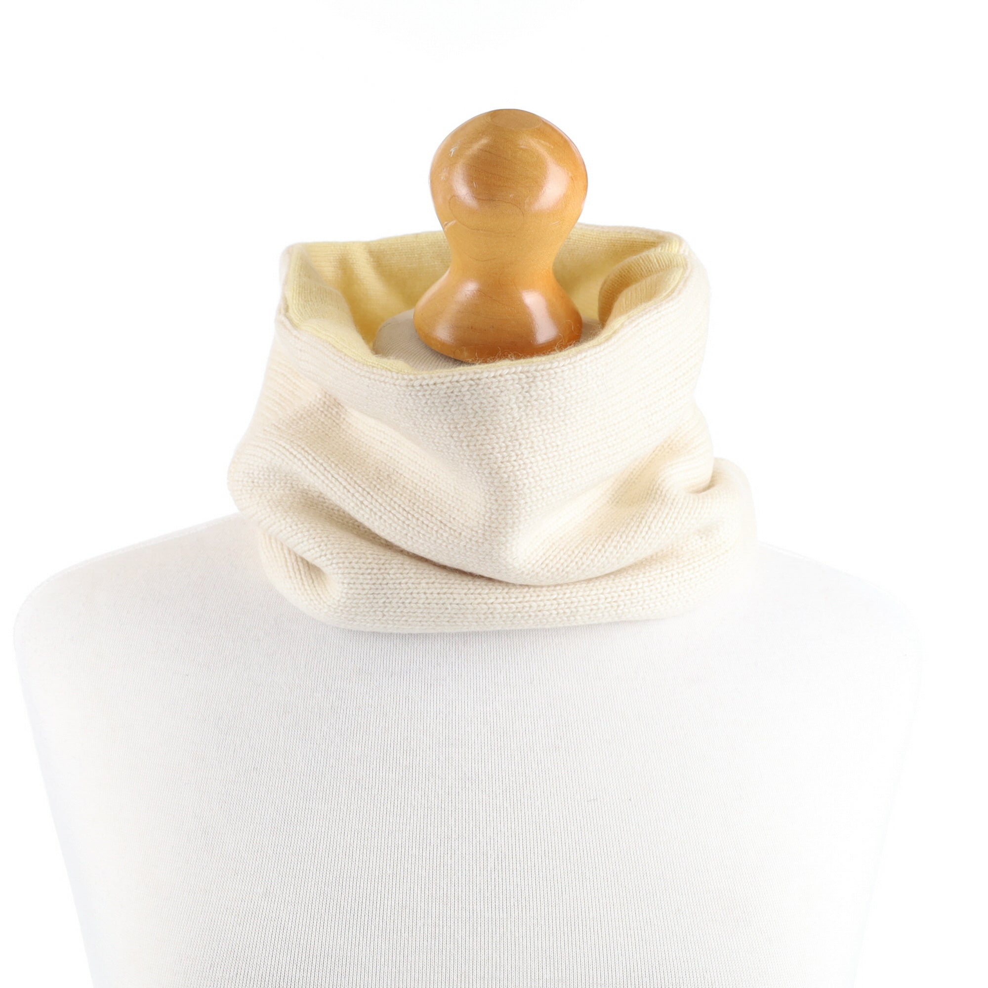 Cream and Lemon Yellow Neck Warmer