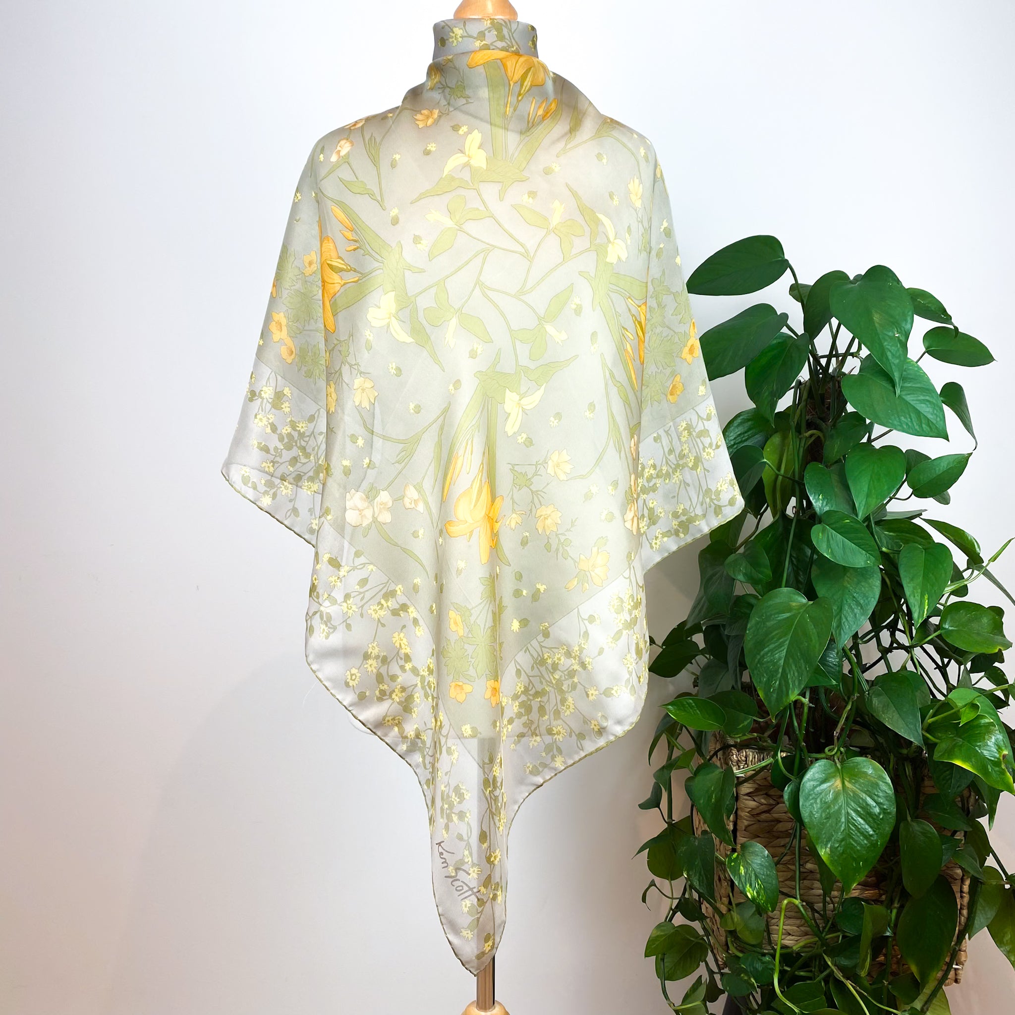 Ken Scott Floral Vintage Silk Scarf
