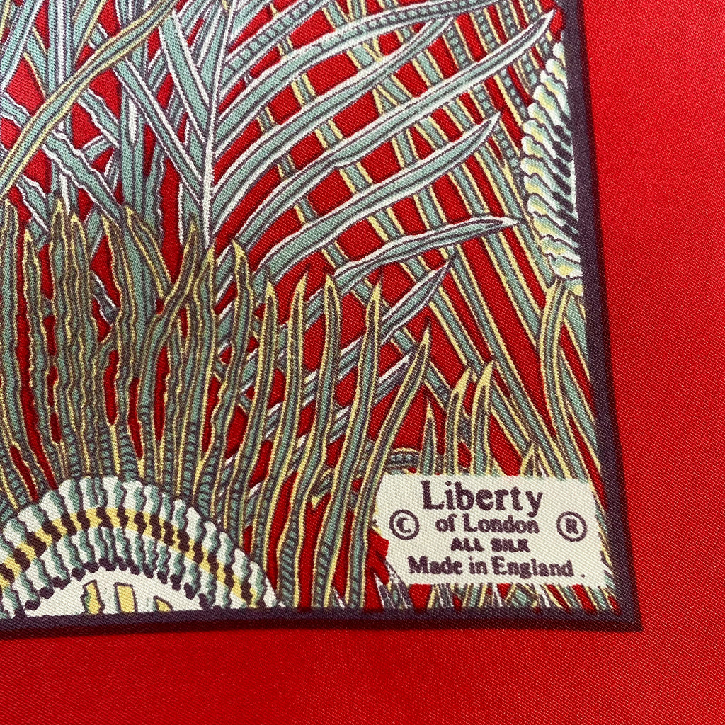 Immaculate 1970s Peacock Feather Liberty Vintage Silk Scarf