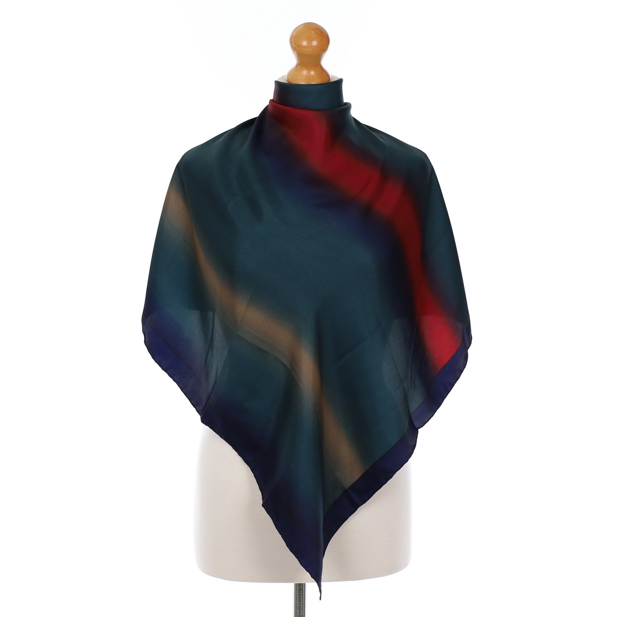 Beckford Dark Stripe Silk Scarf