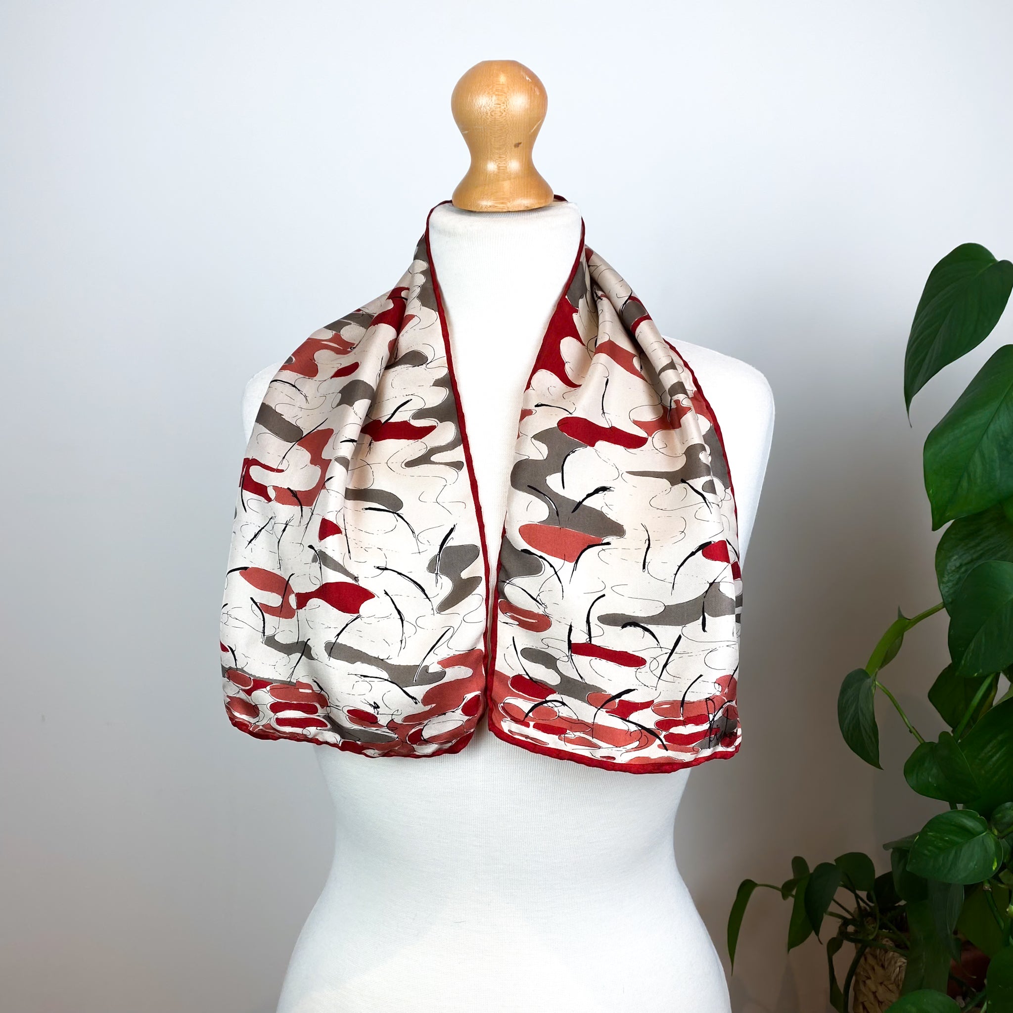1970s Richard Allan Vintage Silk Scarf