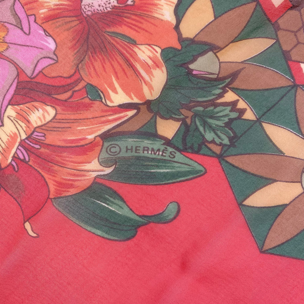 Brand New Hermès Le Festin des Abeilles 140 Mousseline Silk Scarf