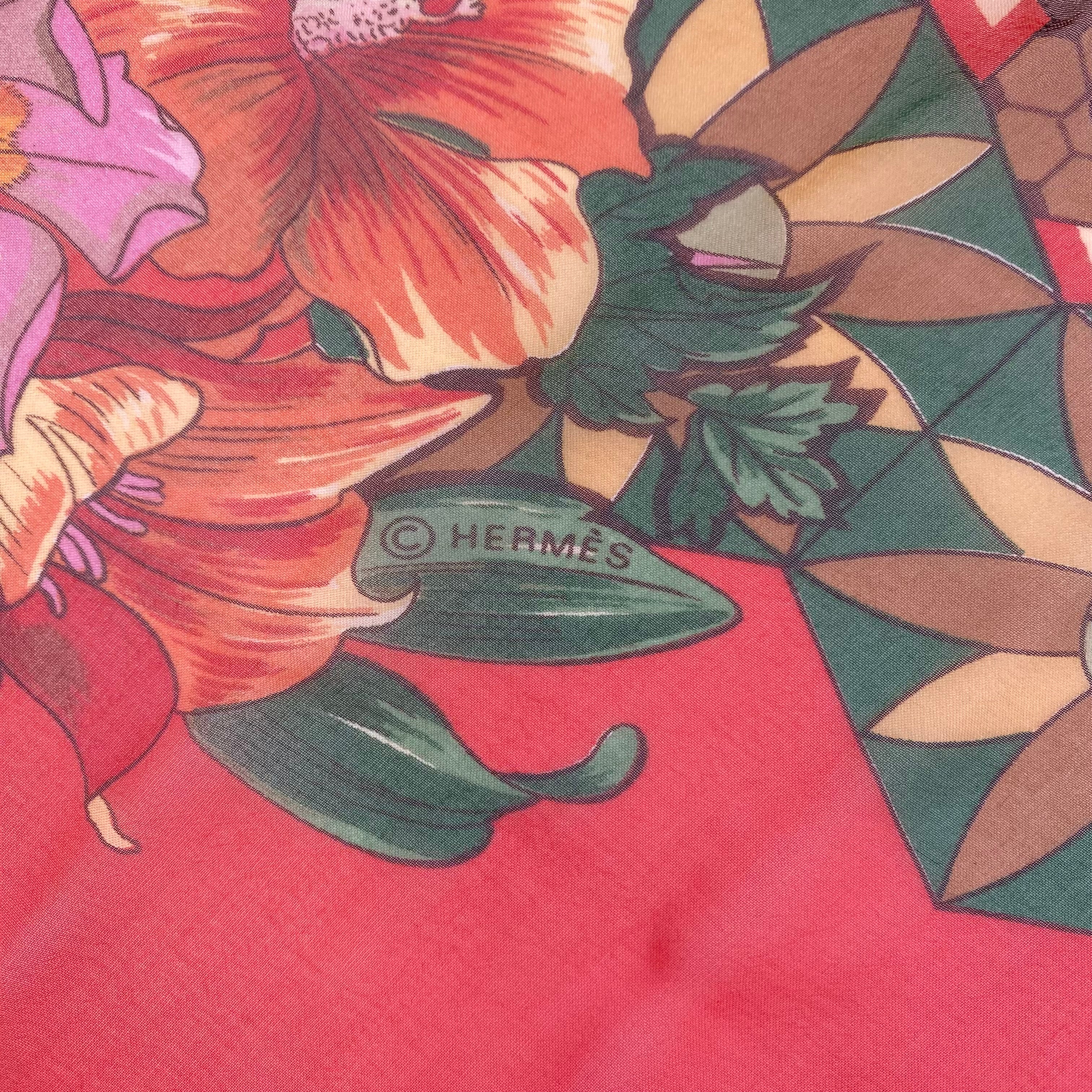 Brand New Hermès Le Festin des Abeilles 140 Mousseline Silk Scarf