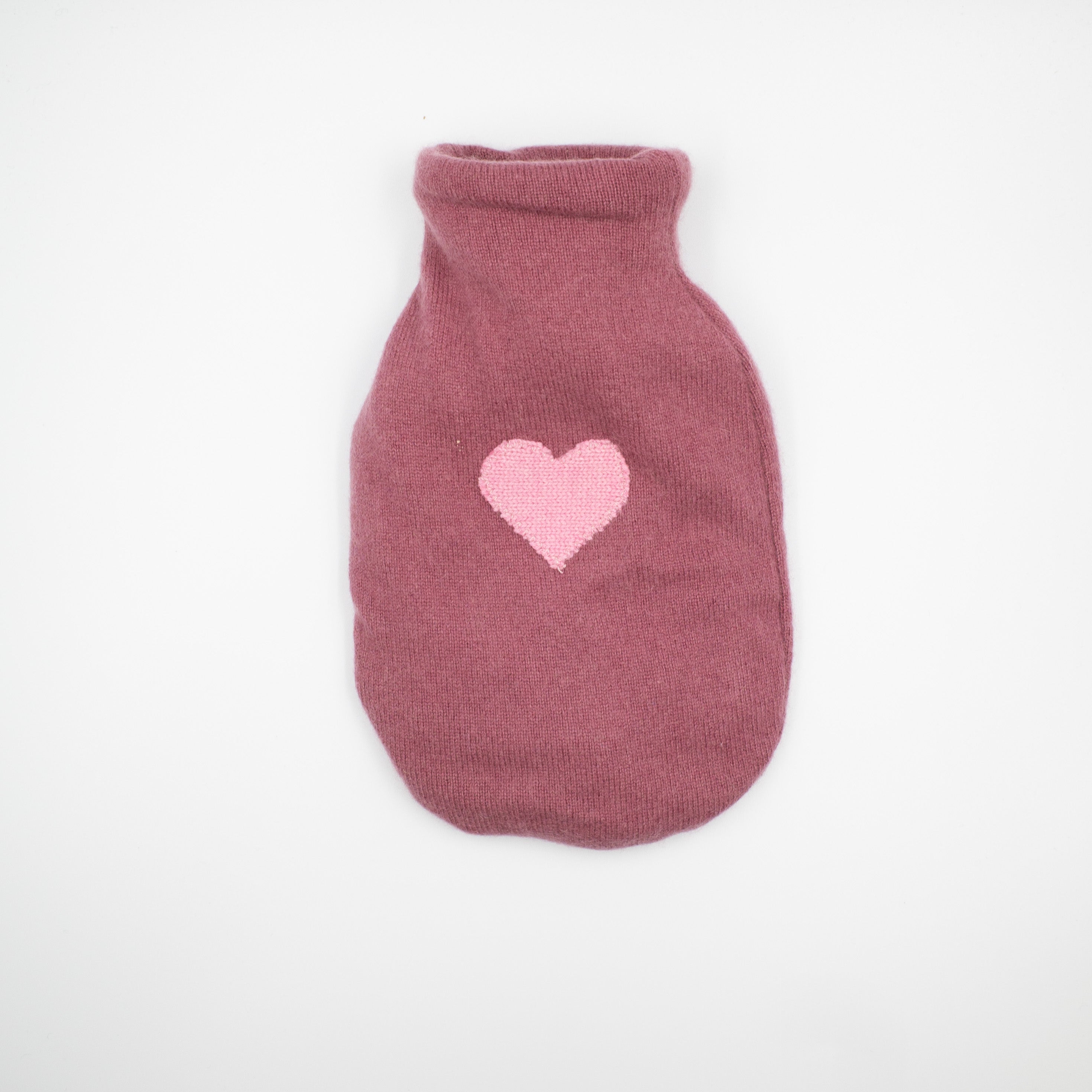Old Rose Pink Cashmere Small Hot Water Bottle