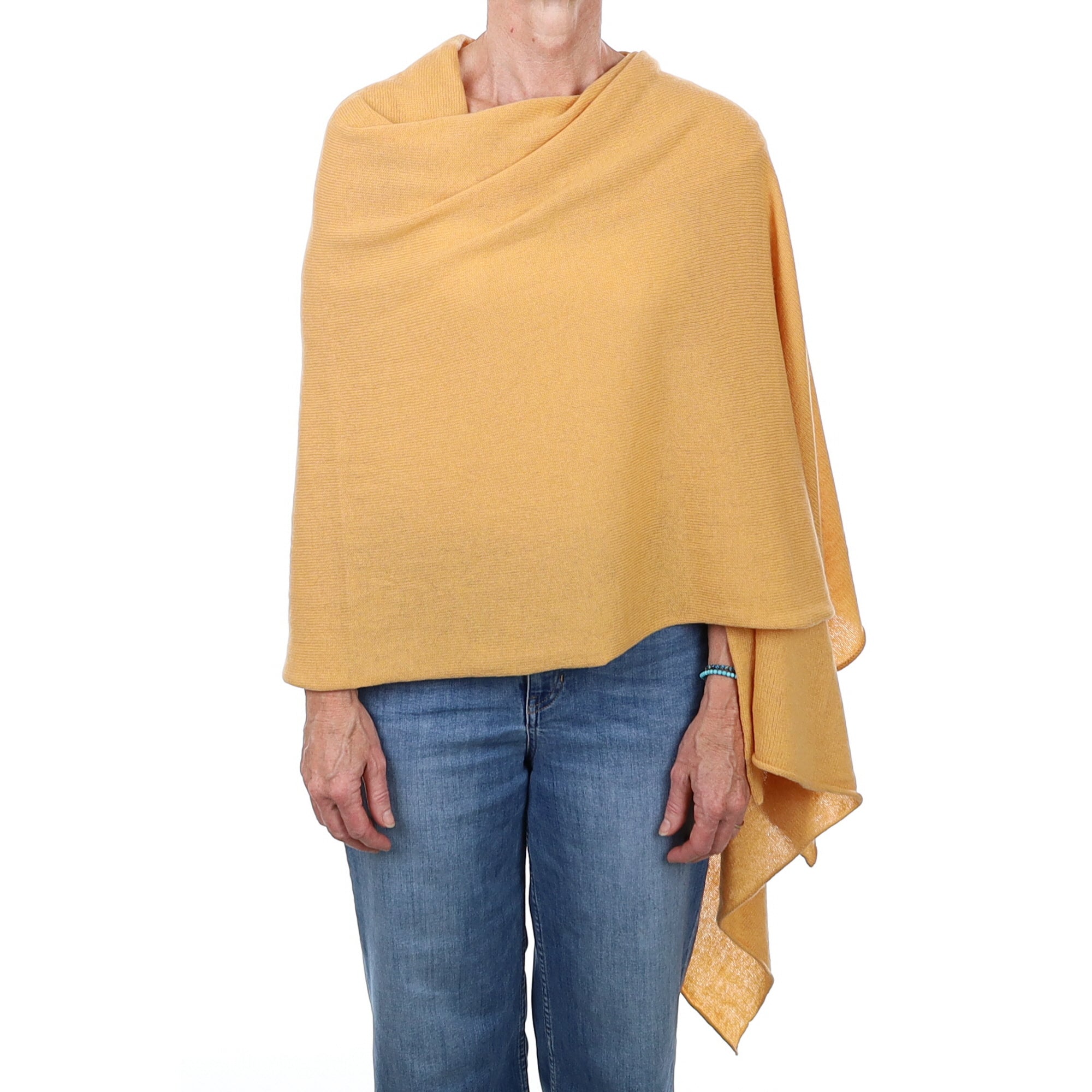 Brand New Scottish Marmalade Orange Oversized Gauzy Cashmere Wrap