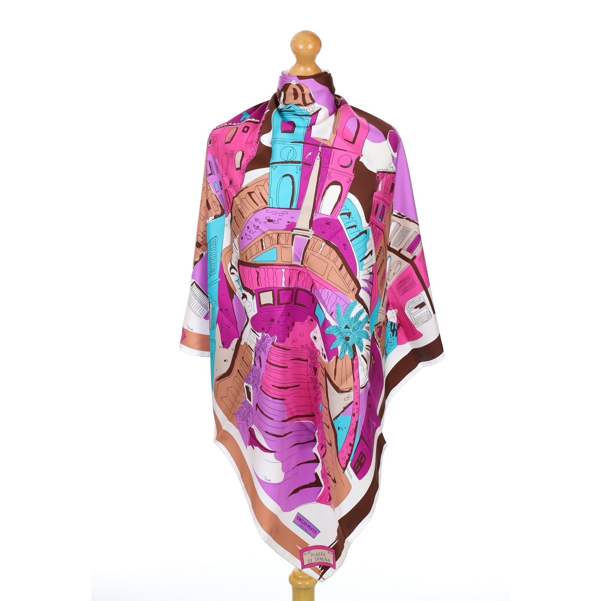 Brand New Boxed Emilio Pucci Designer Silk Scarf