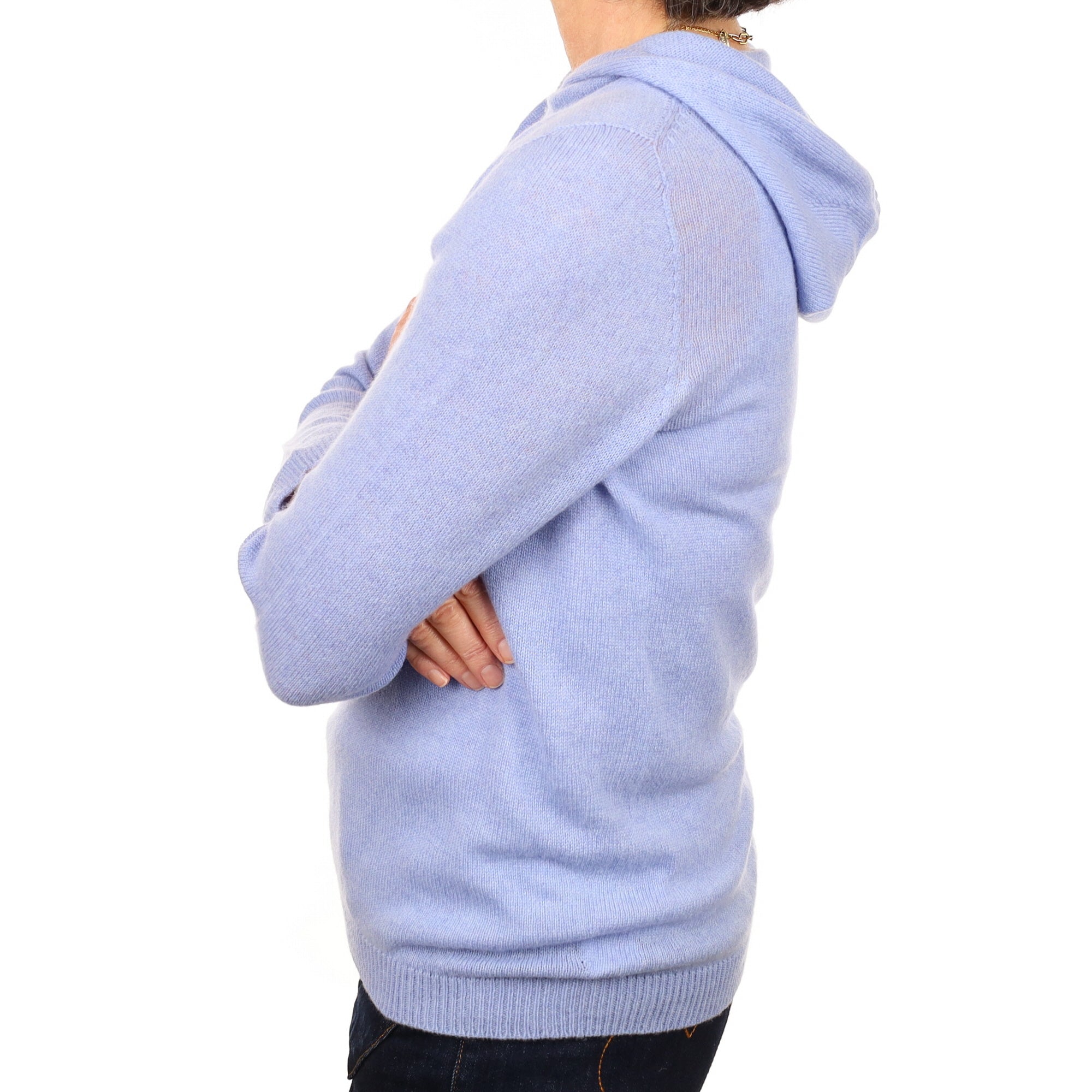 Brand New Scottish Sky Blue Cashmere Hoodie Medium