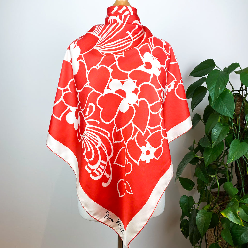 Stunning Nina Ricci Vintage Silk Scarf