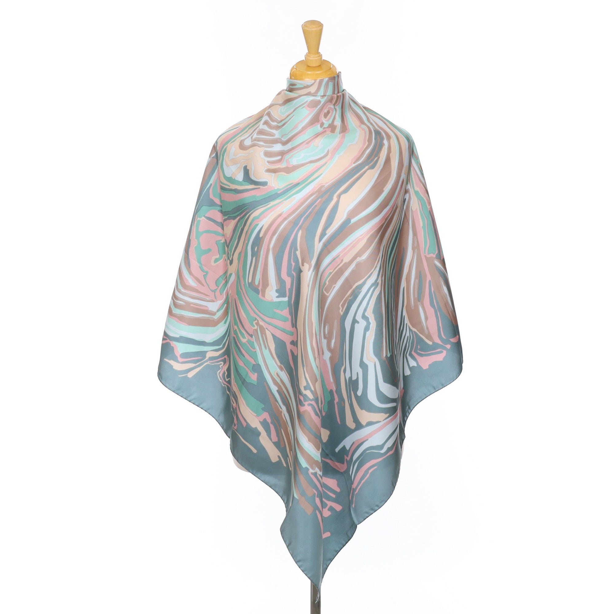 Brand New Abstract Pastel Silk Scarf