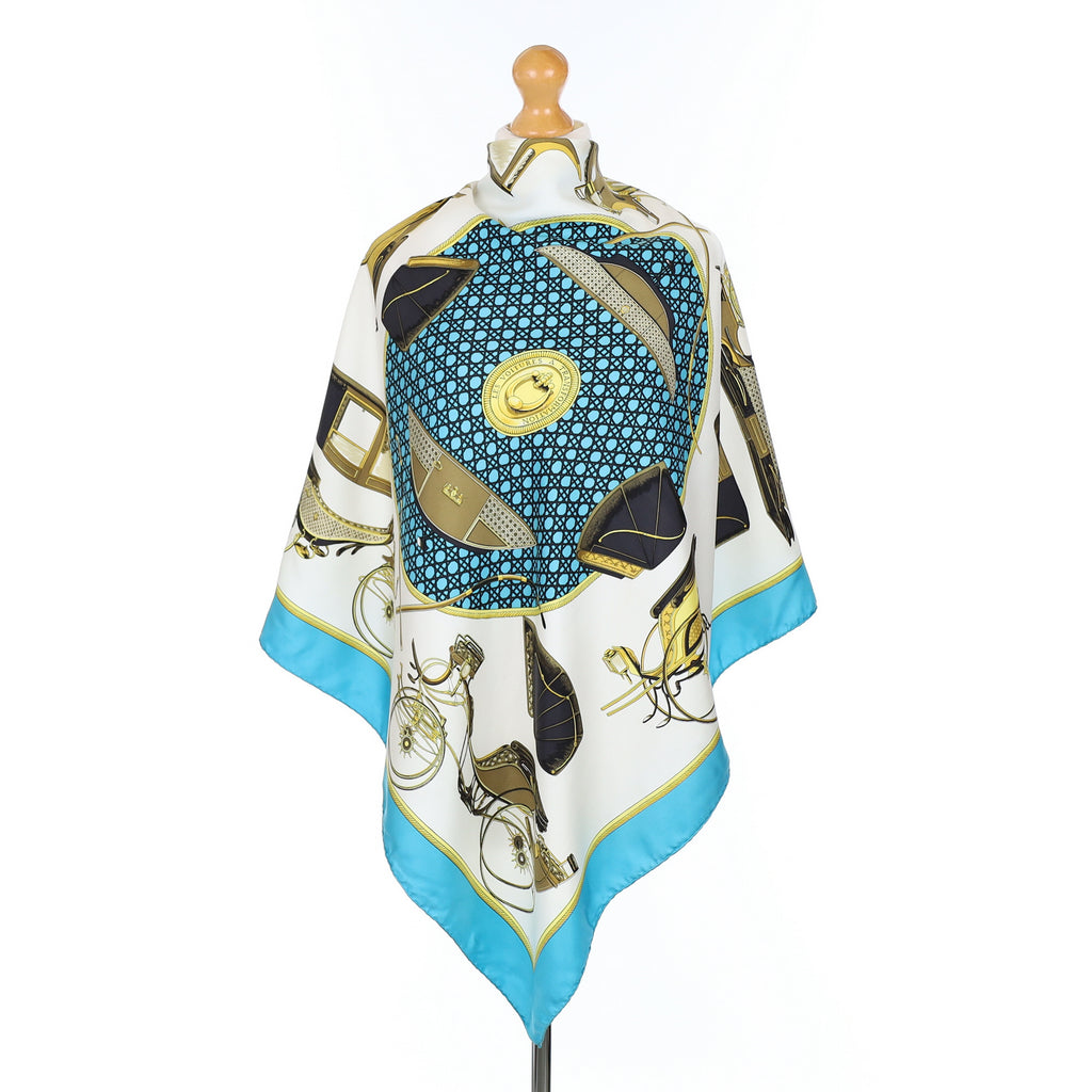 Hermès Les Voitures a Transformation Silk Scarf