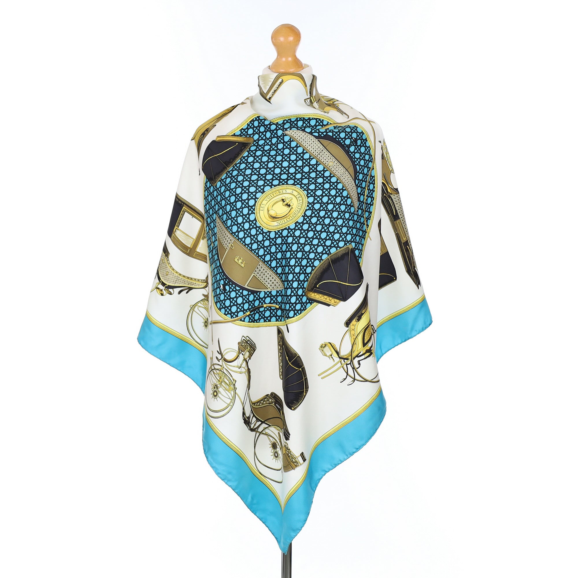 Hermès Les Voitures a Transformation Silk Scarf