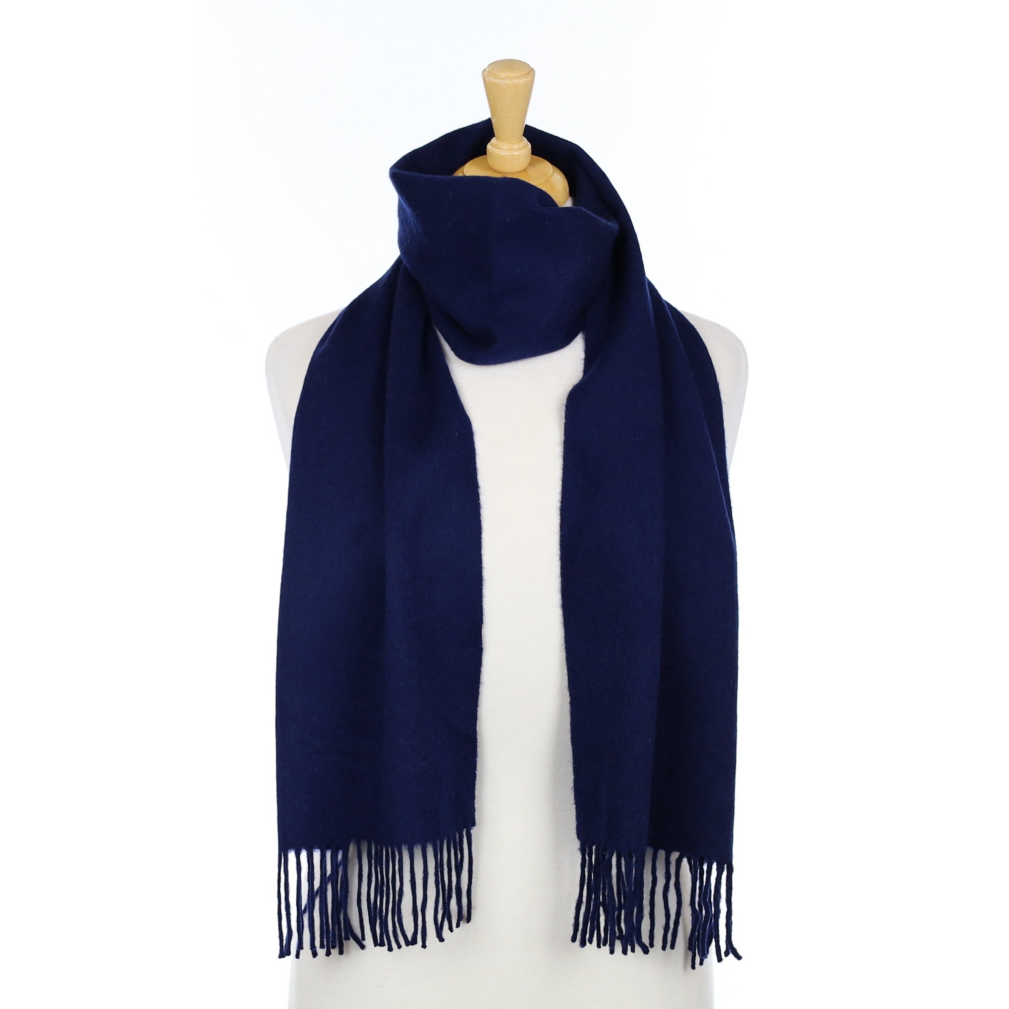French Navy Cashmere Woven Scarf