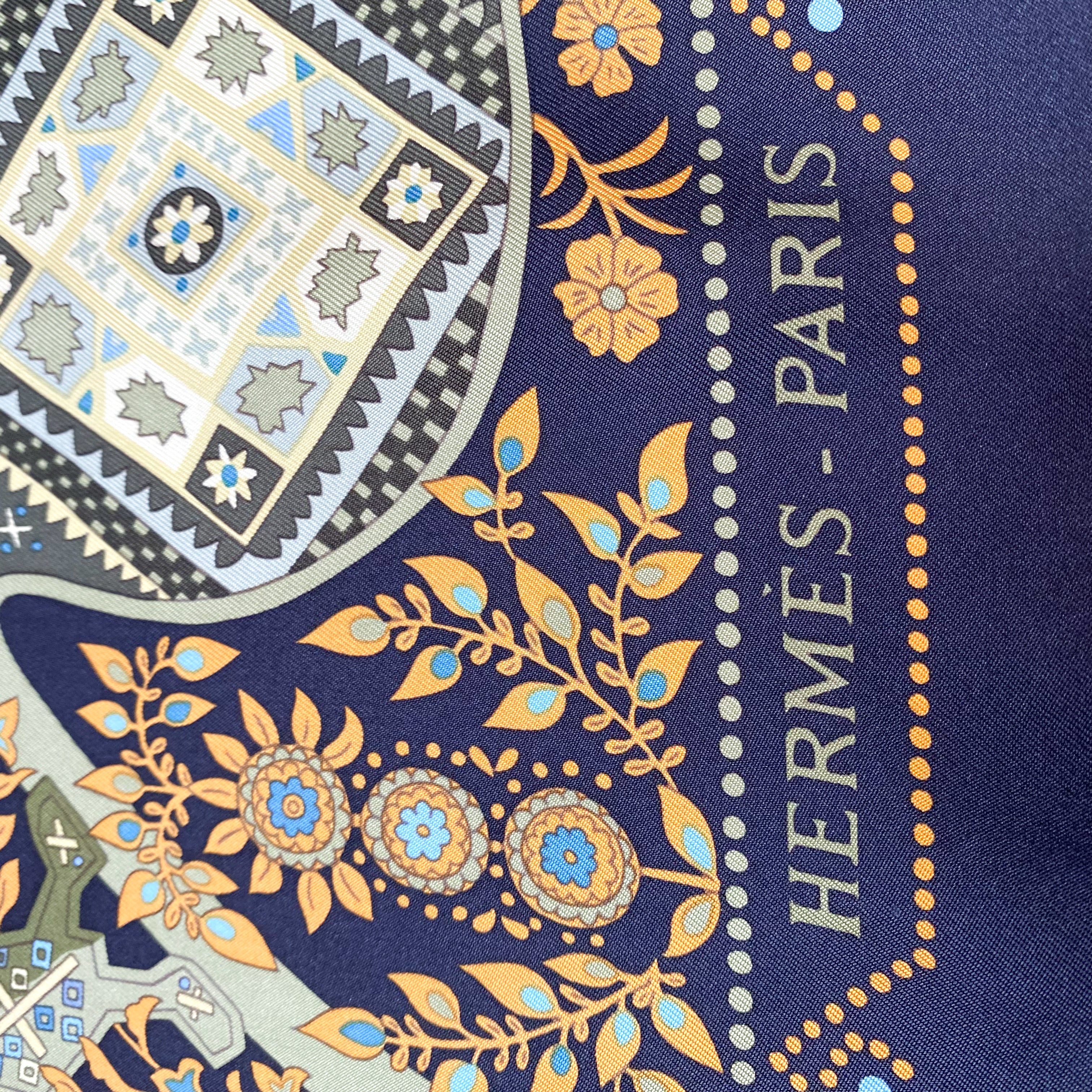 Boxed Hermès L’Arbre de Vie Silk Scarf