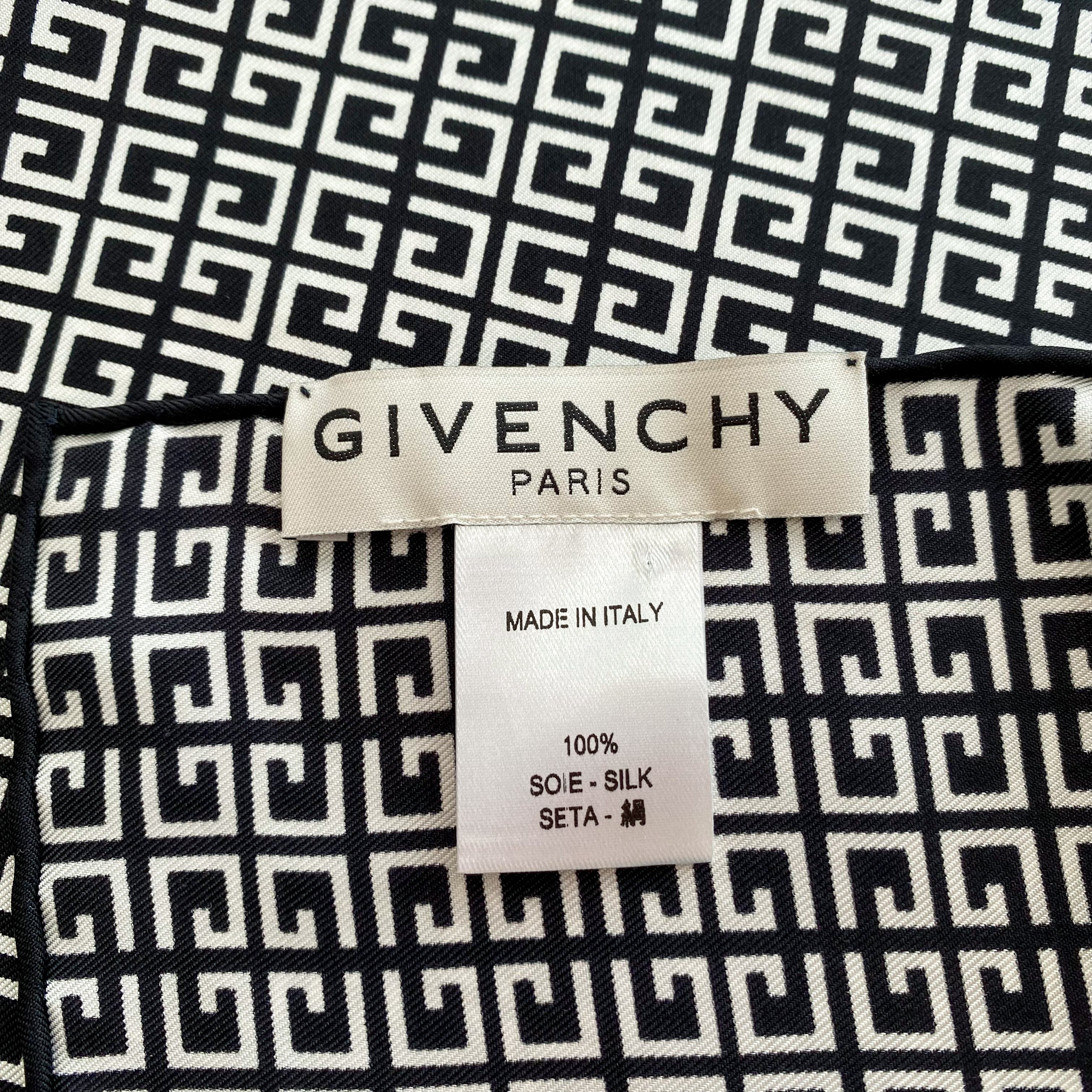 Immaculate Givenchy Designer Monotone Silk Scarf