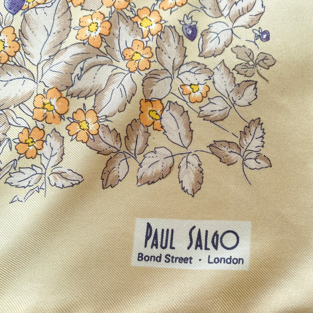 1960s Paul Salgo Vintage Silk Scarf