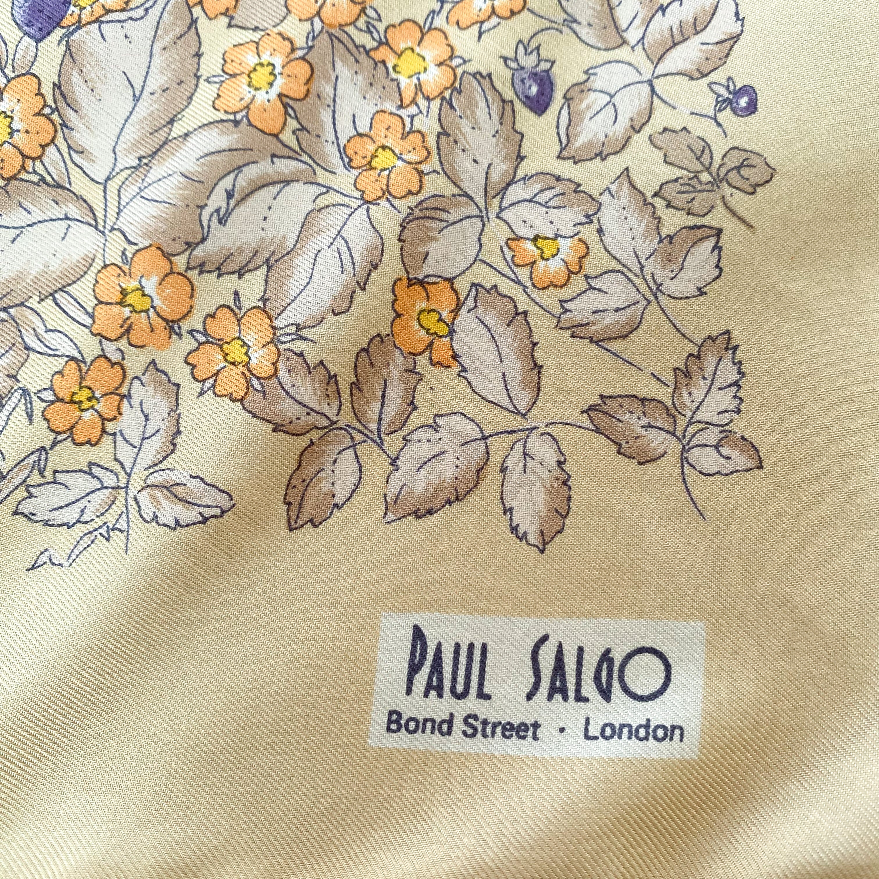 1960s Paul Salgo Vintage Silk Scarf