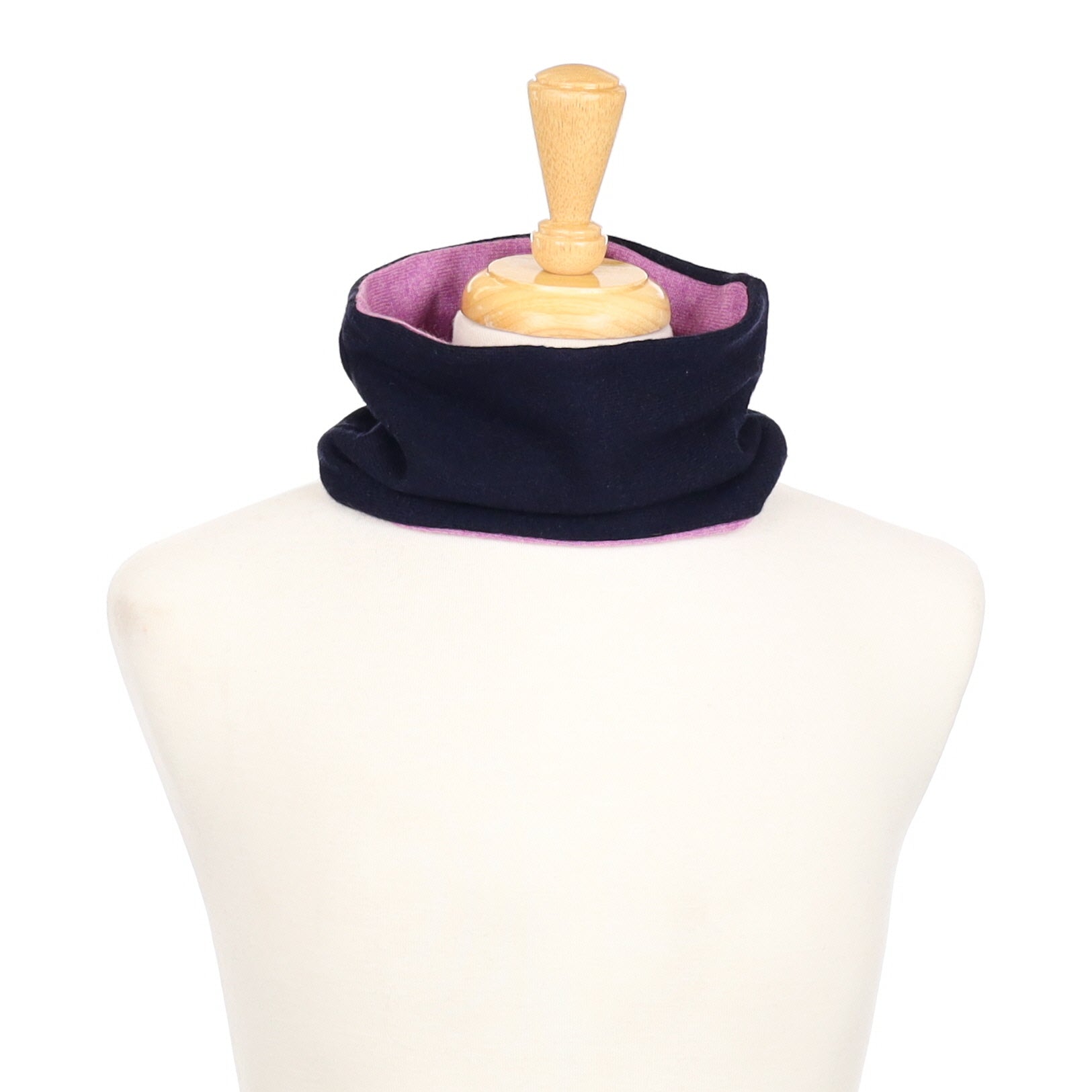 Dark Navy and Lilac Neck Warmer
