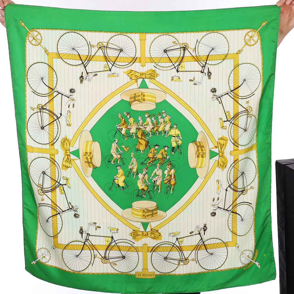 Hermès Les Bécanes Silk Scarf
