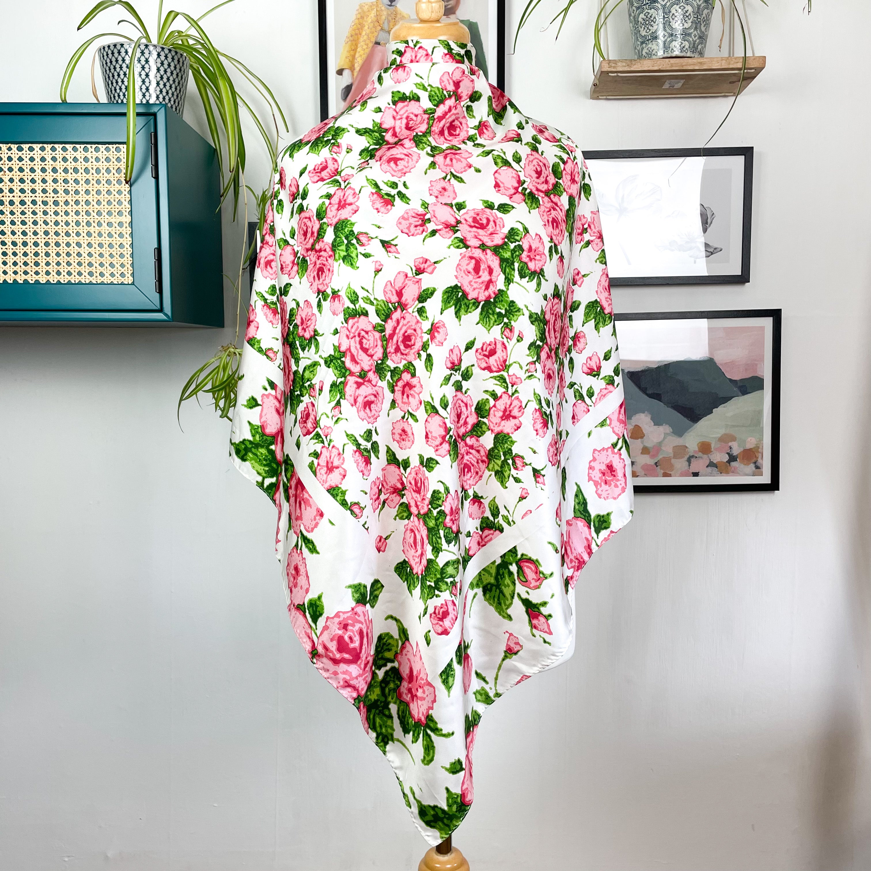 Immaculate Barbour Floral Silk Scarf