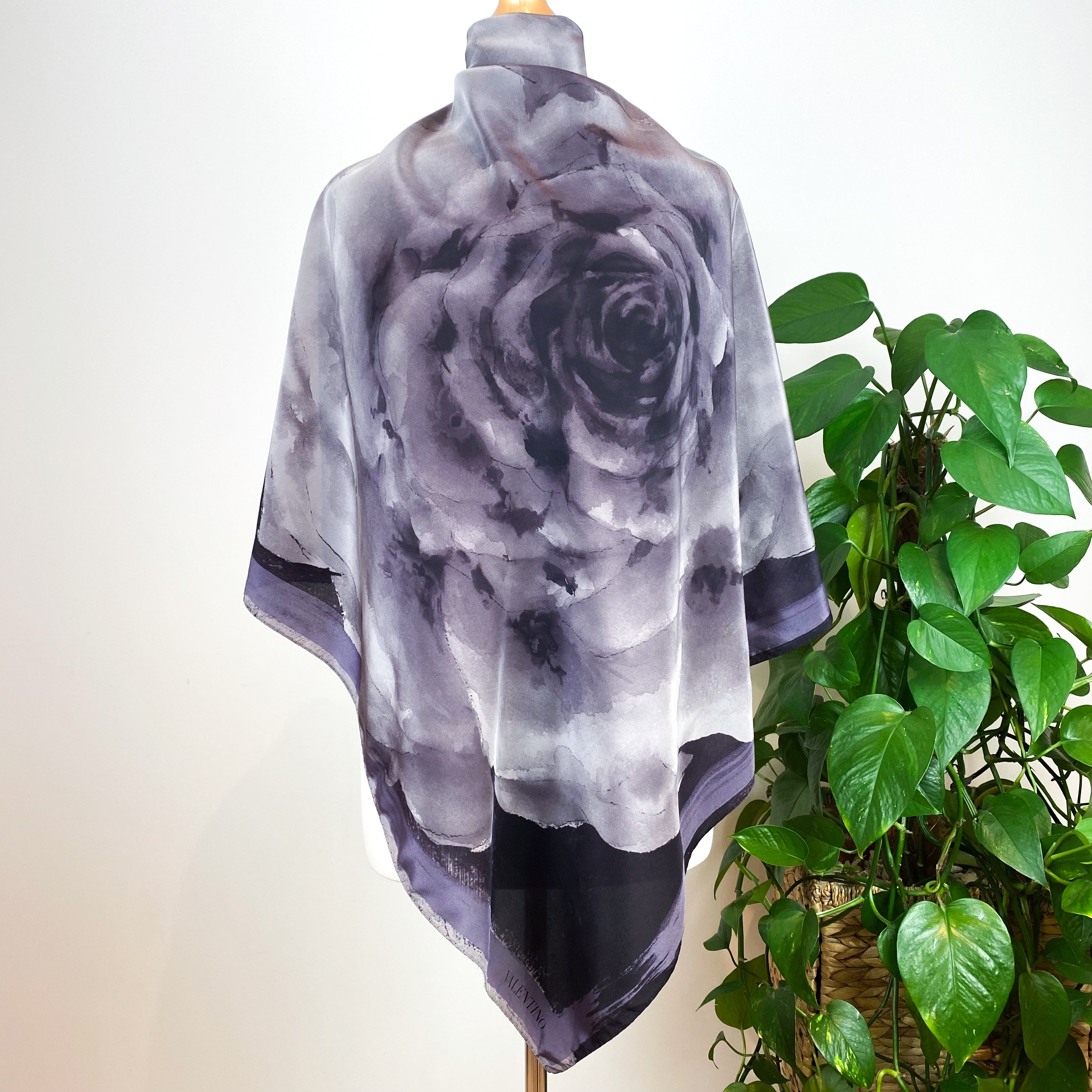 Designer Valentino Abstract Silk Scarf